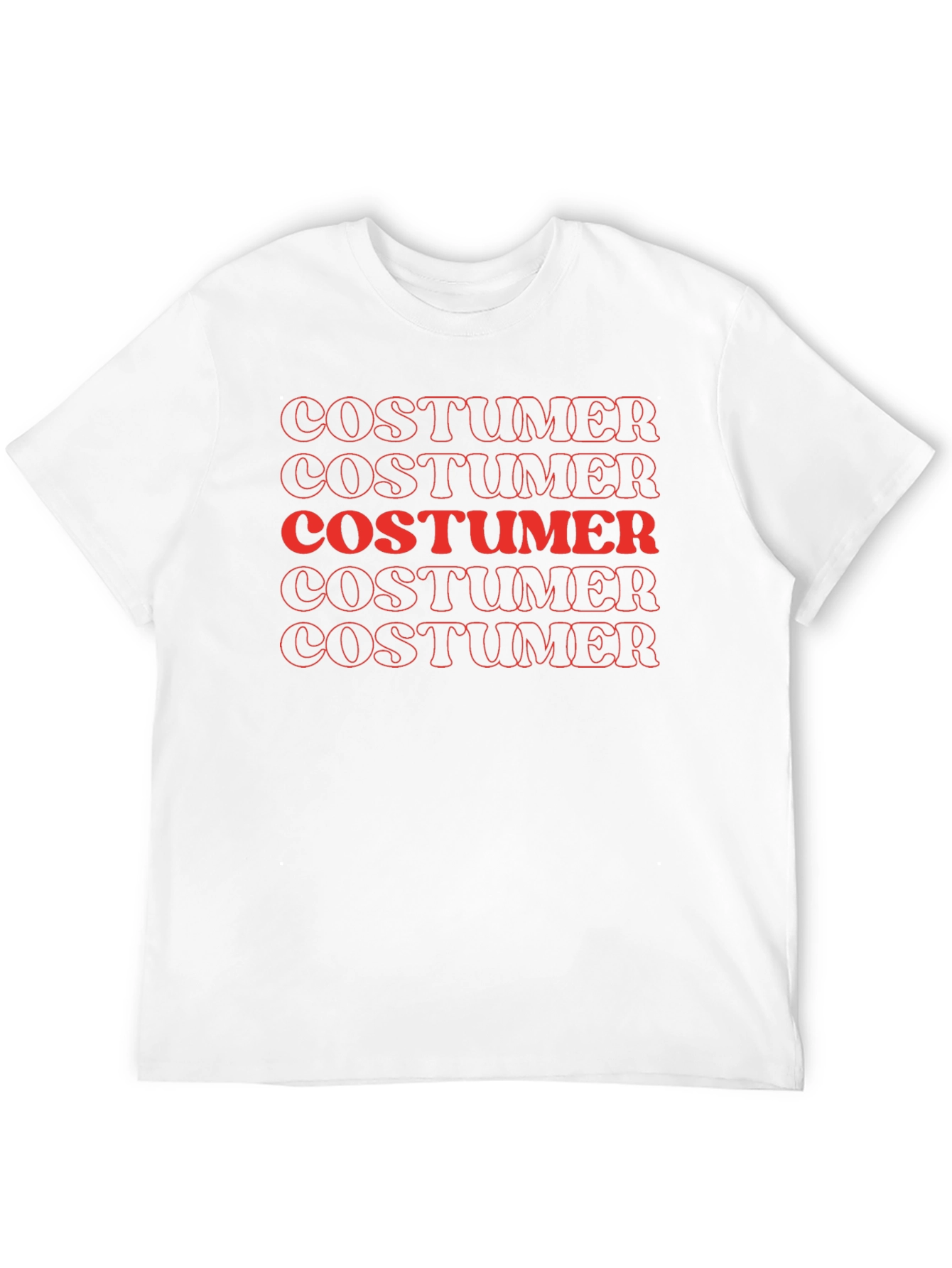 Black Costumer Retro Red Graphic Tee view 12