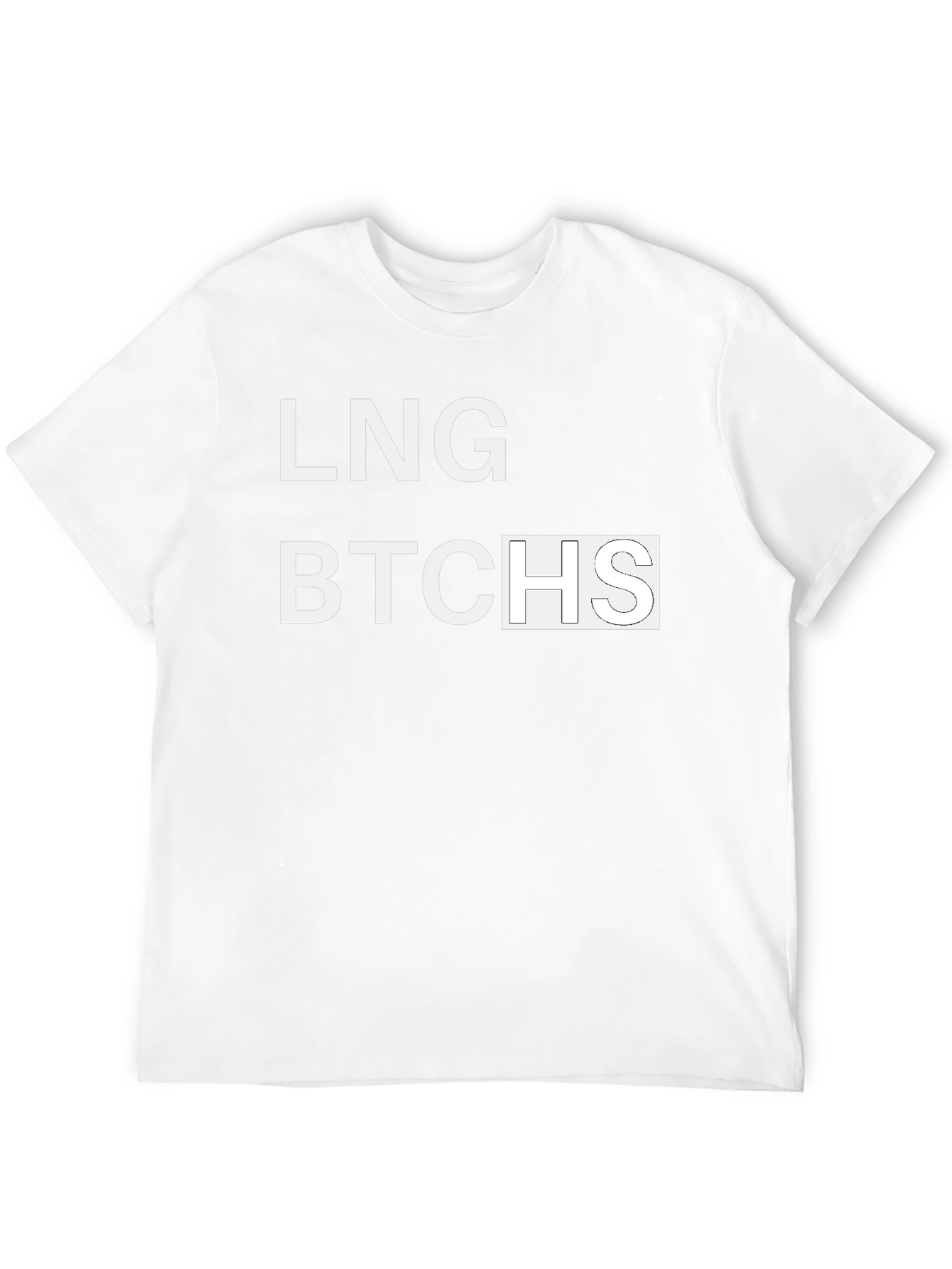 Black LNG BTCHS Graphic Tee - Funny Men's Black T-Shirt view 12