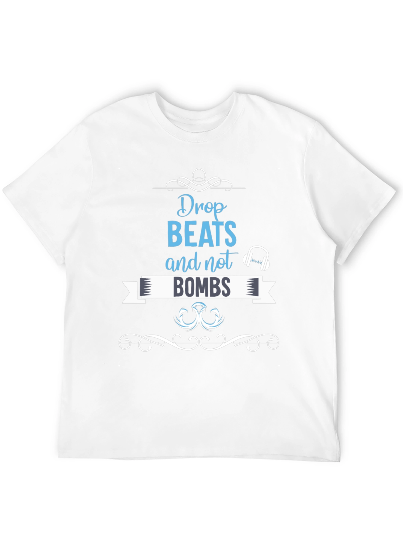 Black Drop Beats, Not Bombs Graphic Tee - Black view 12