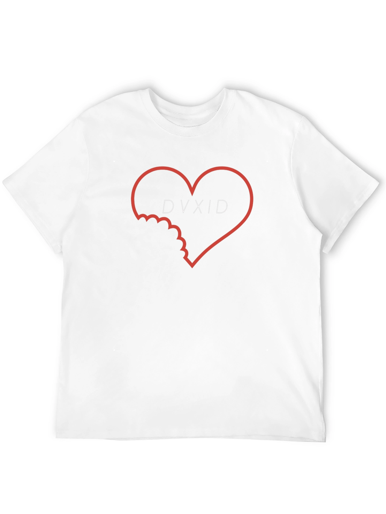 Black DVXID Heart Bitten Tee - Edgy Graphic T-Shirt view 12
