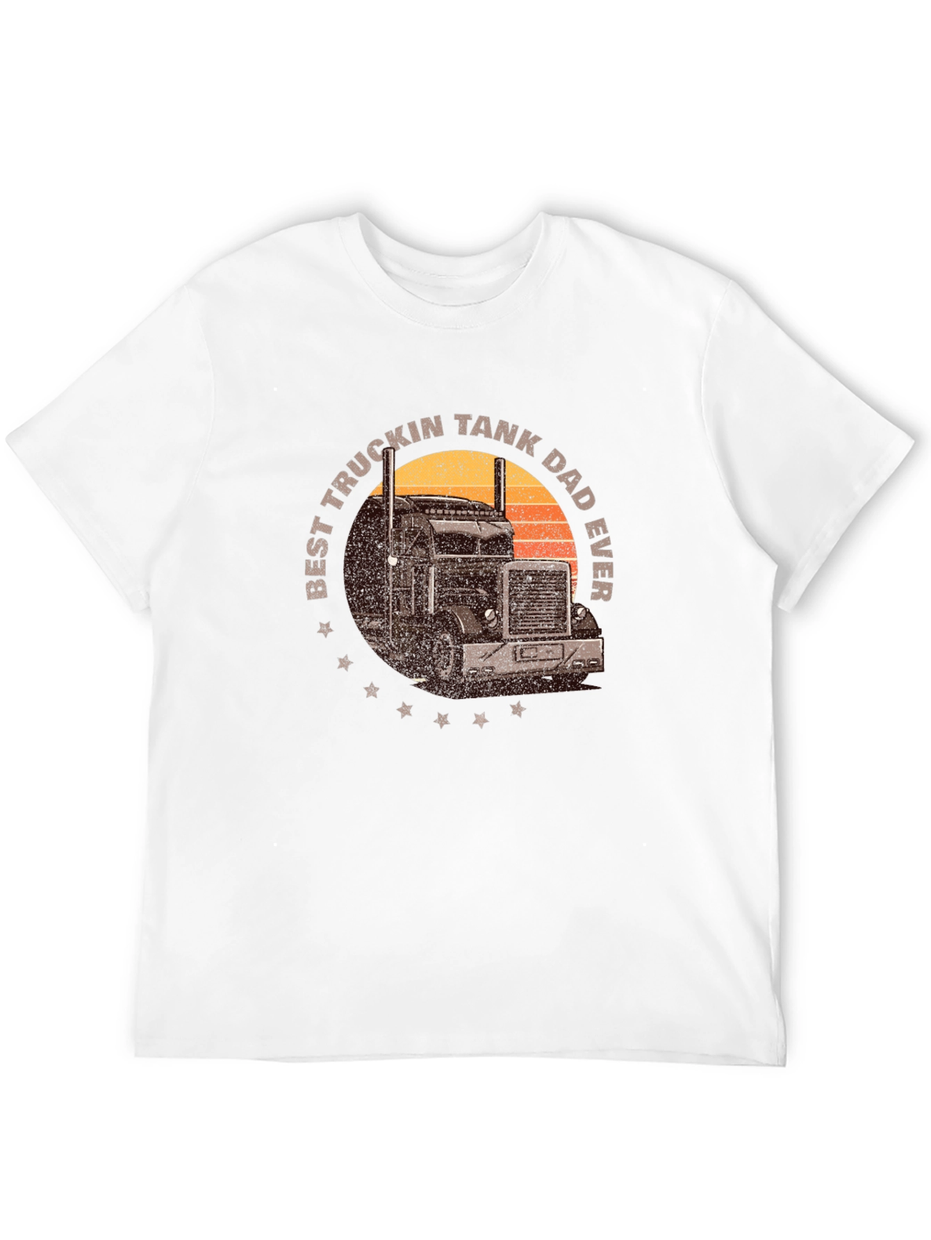 Black Best Truckin Tank Dad Ever T-Shirt view 12