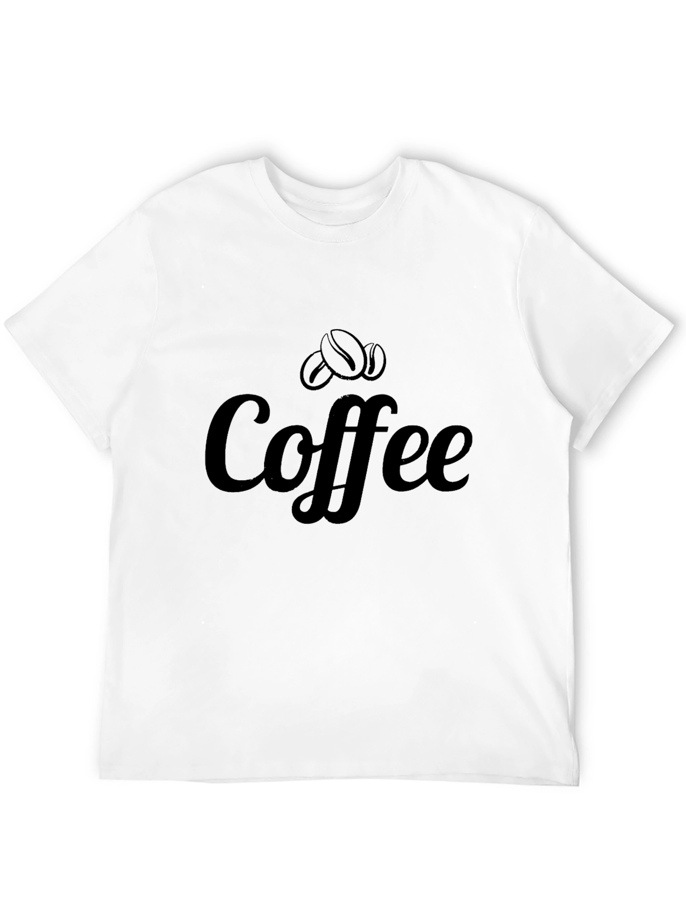 Black Coffee Bean Graphic Tee - Black Cotton T-Shirt view 12