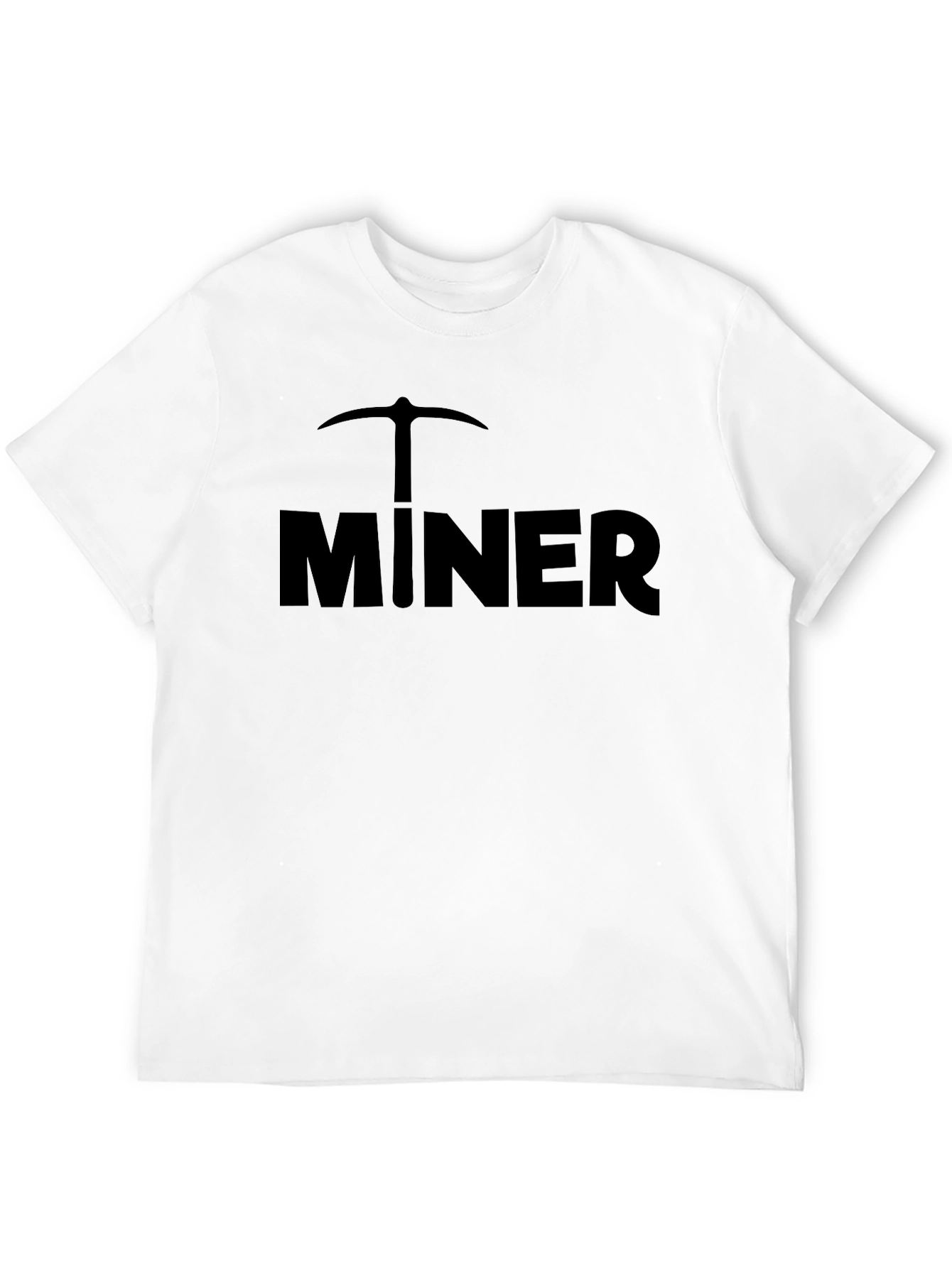 Black Miner T-Shirt - Pickaxe Graphic Tee - Black Cotton Blend view 12