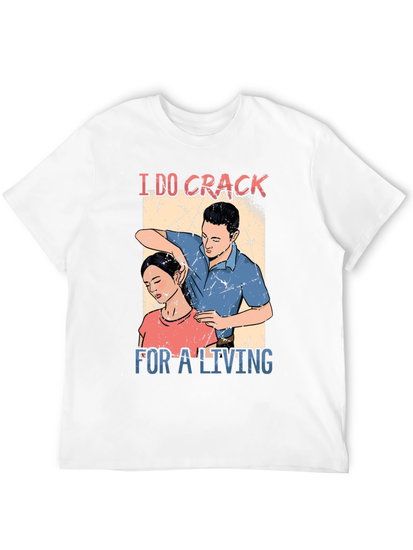Black Chiropractor 'I DO CRACK' Black T-Shirt view 12