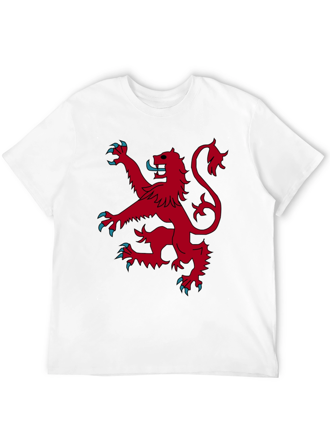 Black Red Lion Rampant Graphic Black T-Shirt view 12