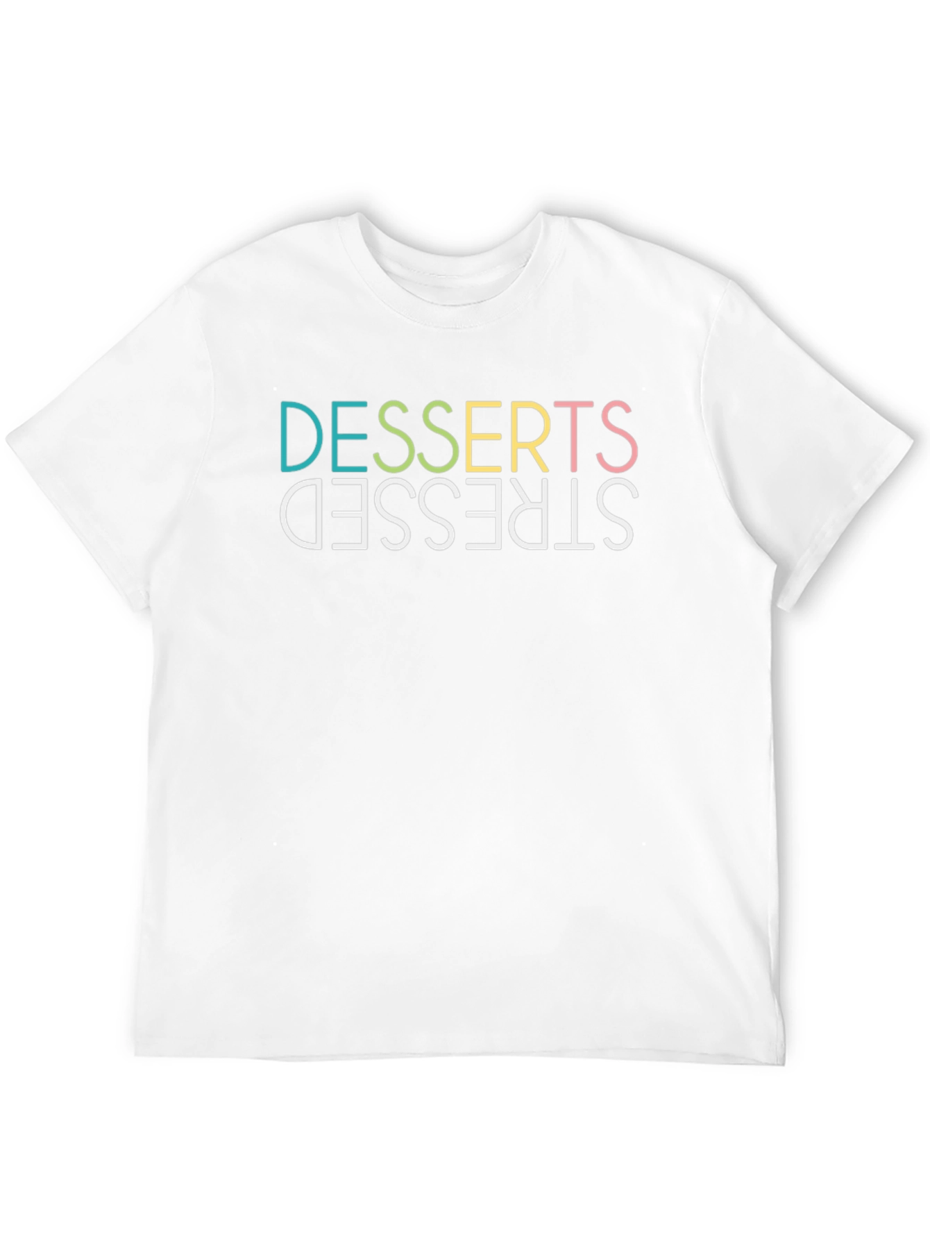 Black Desserts Stressed Funny Graphic Tee view 12