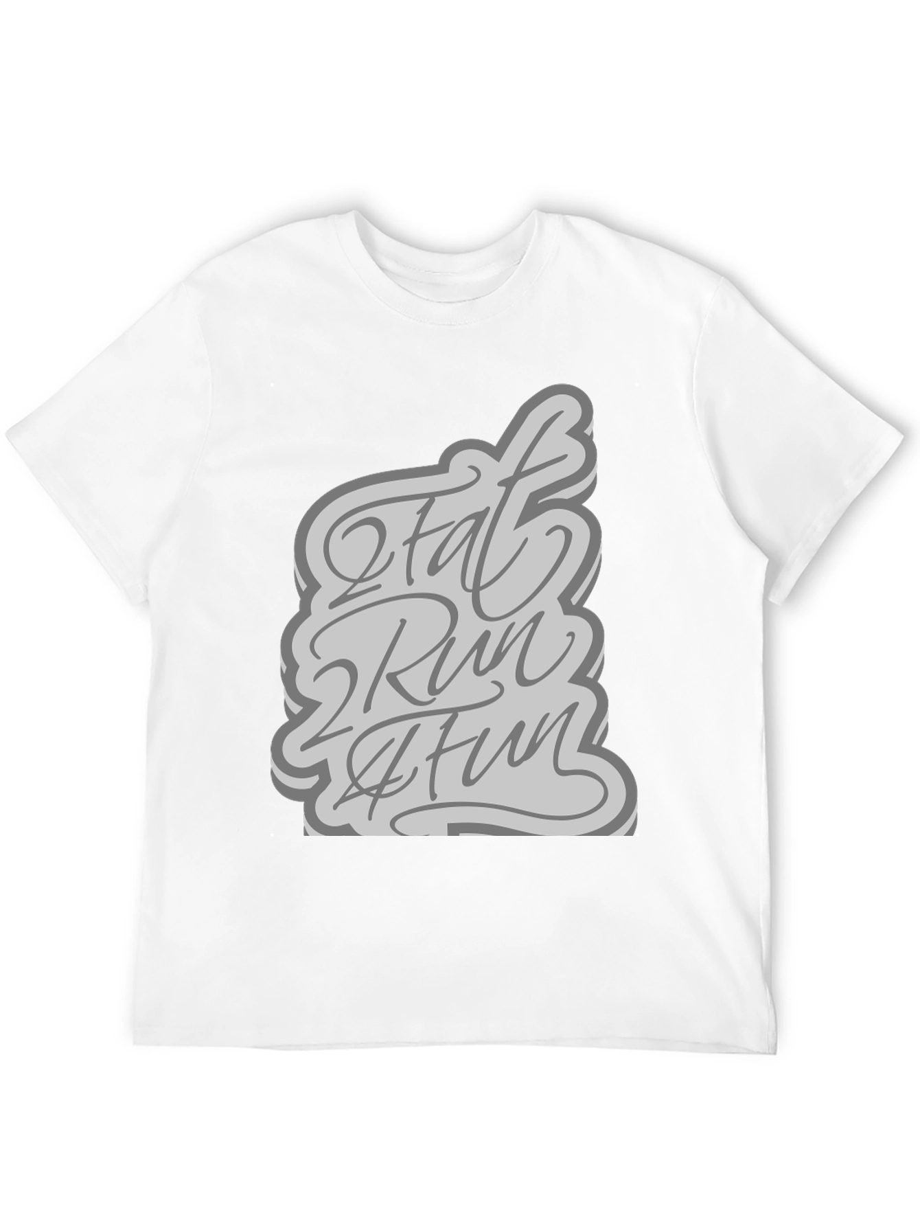 Black 2 Fat 2 Run 4 Fun Graphic Tee - Black view 12