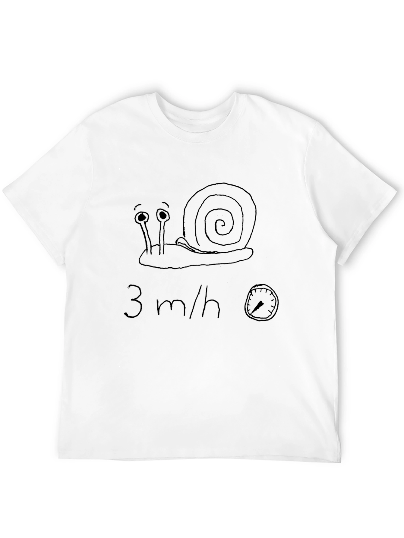 Black Funny Snail 3 m/h T-Shirt - Novelty Graphic Tee view 12