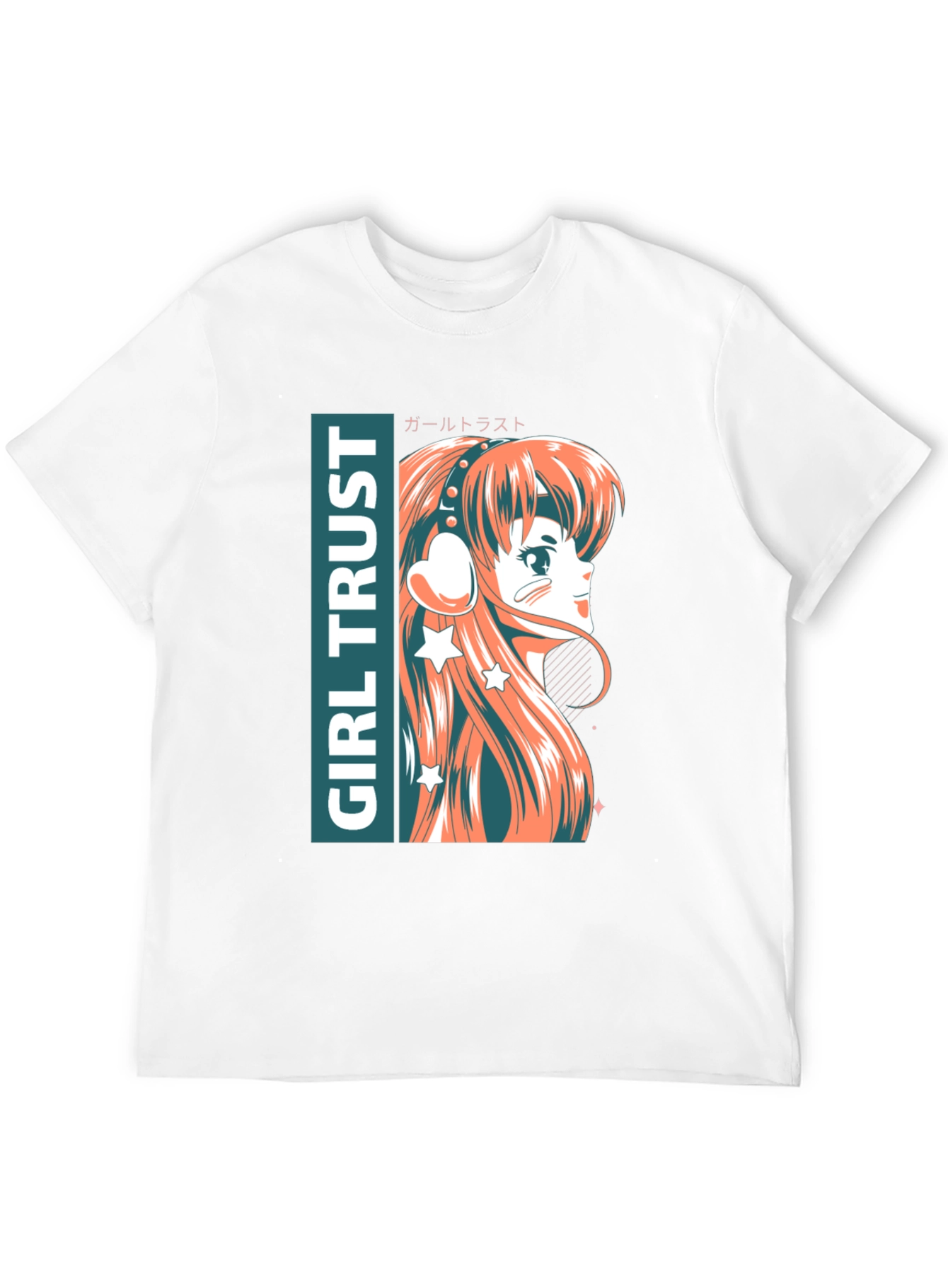 Black Anime Girl Trust Graphic Tee - Stylish Unisex T-Shirt view 12