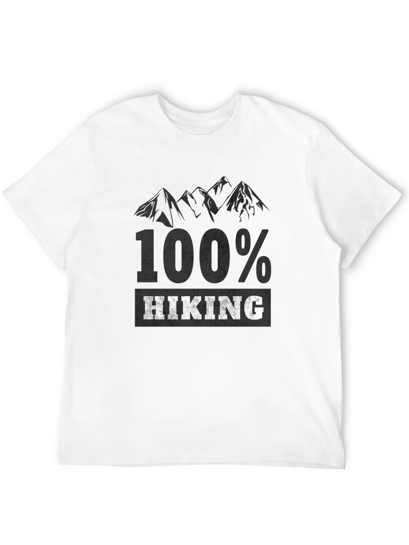 Black 100% Hiking Graphic T-Shirt - Outdoor Adventure view 12