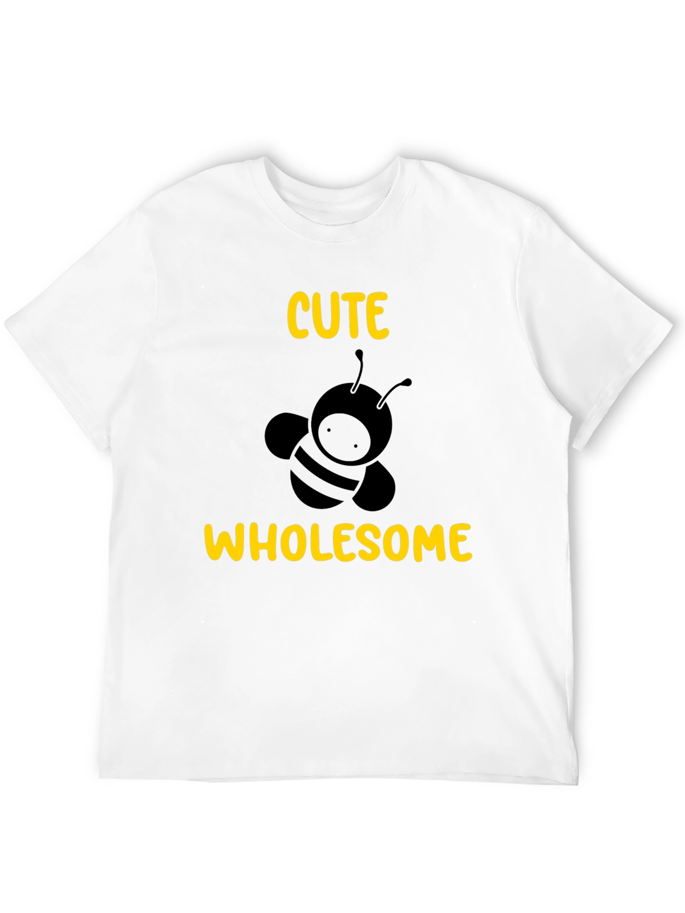 Black Cute Wholesome Bee Graphic Tee - Black T-Shirt view 12