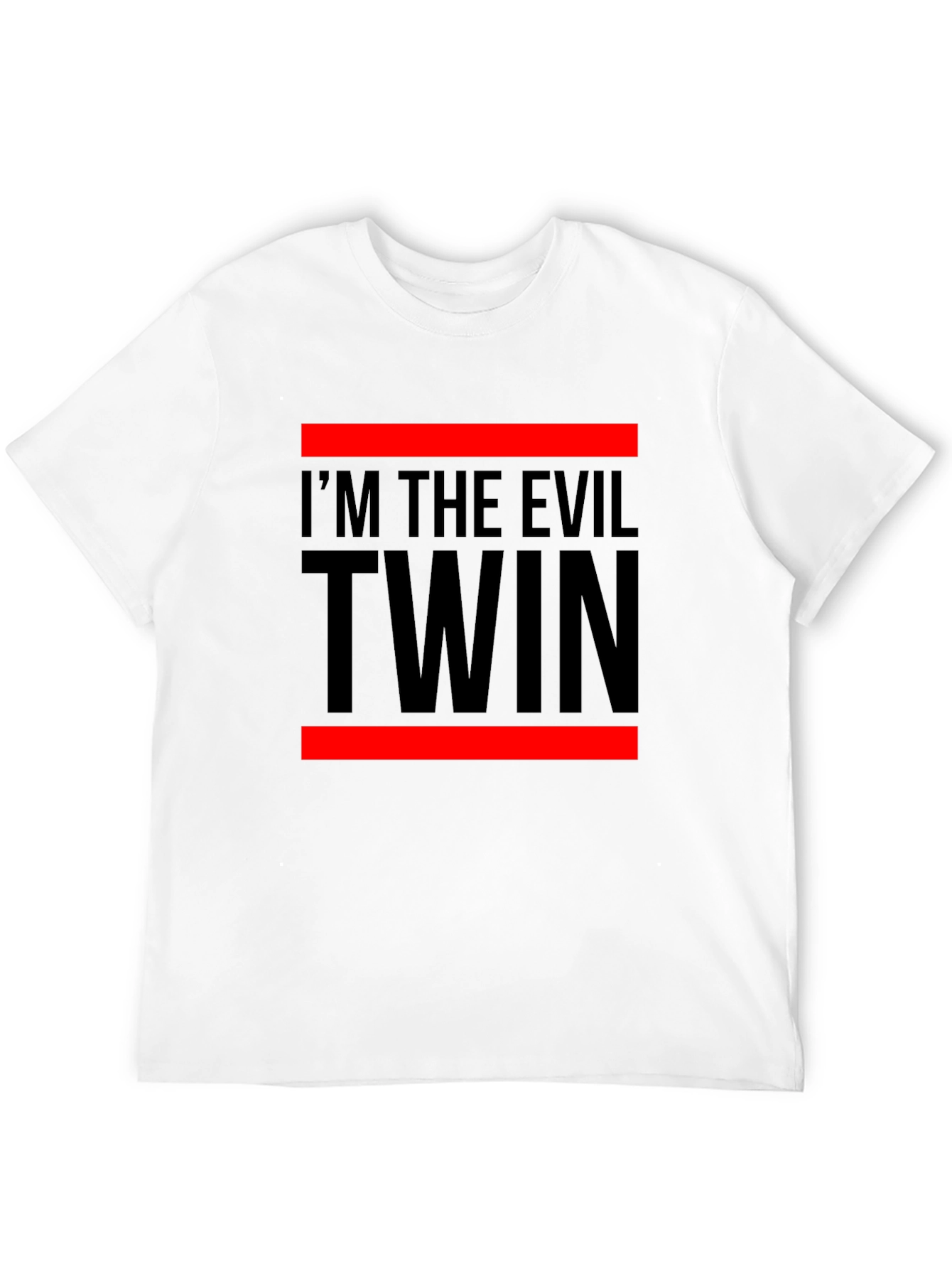 Black I'm the Evil Twin Black Graphic Tee view 12
