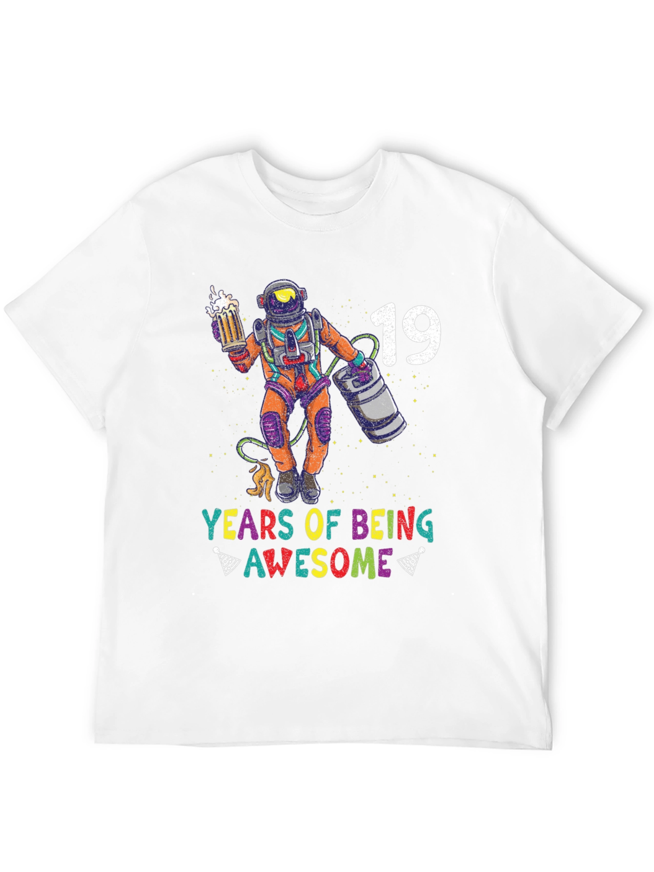 Black 19 Years of Being Awesome Graphic T-Shirt view 12