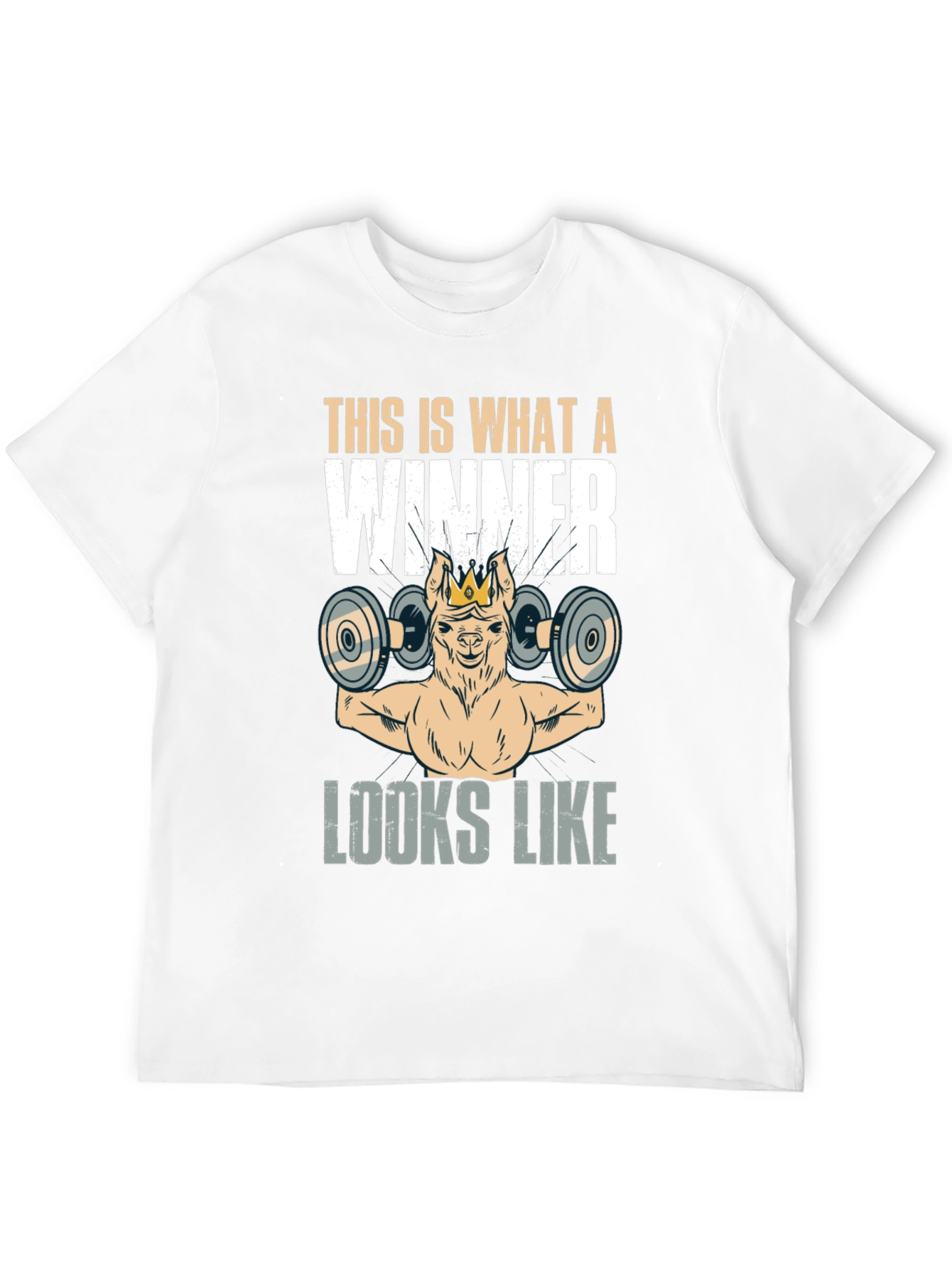 Black Winner Llama Gym Black T-Shirt view 12