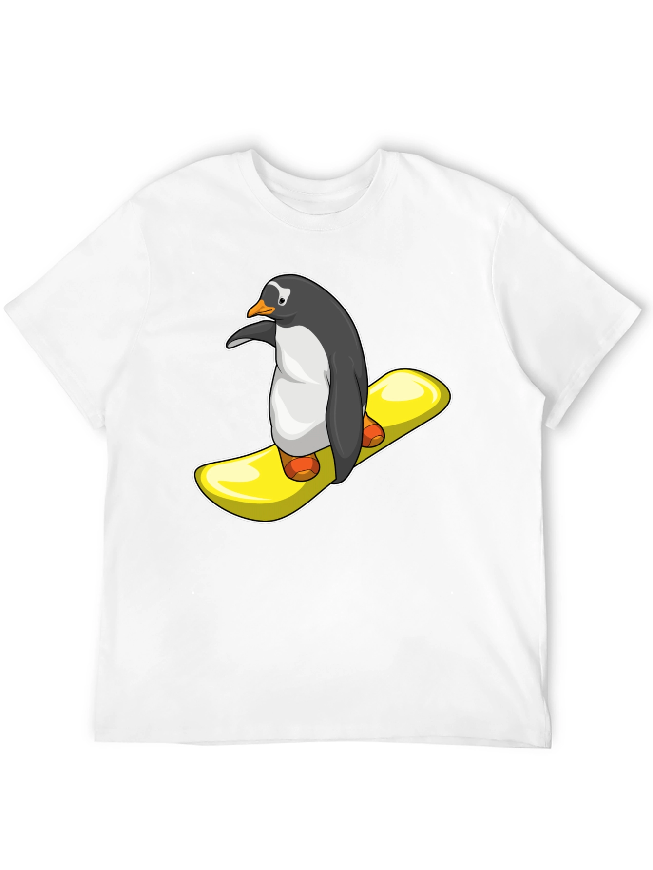 Black Penguin Snowboard T-Shirt - Unique Graphic Tee view 12