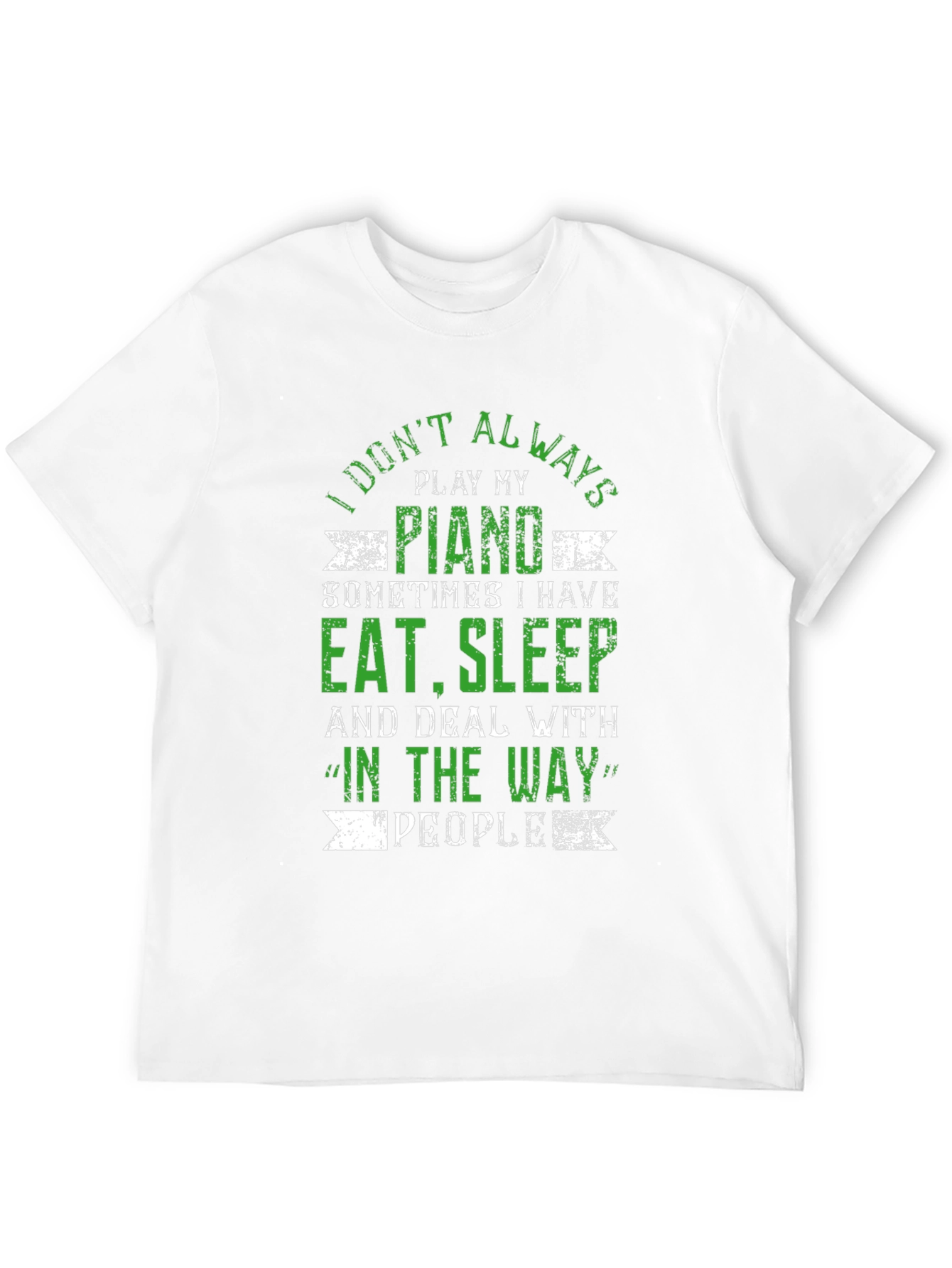 Black Funny Piano Player T-Shirt - Eat, Sleep, Deal With People view 12