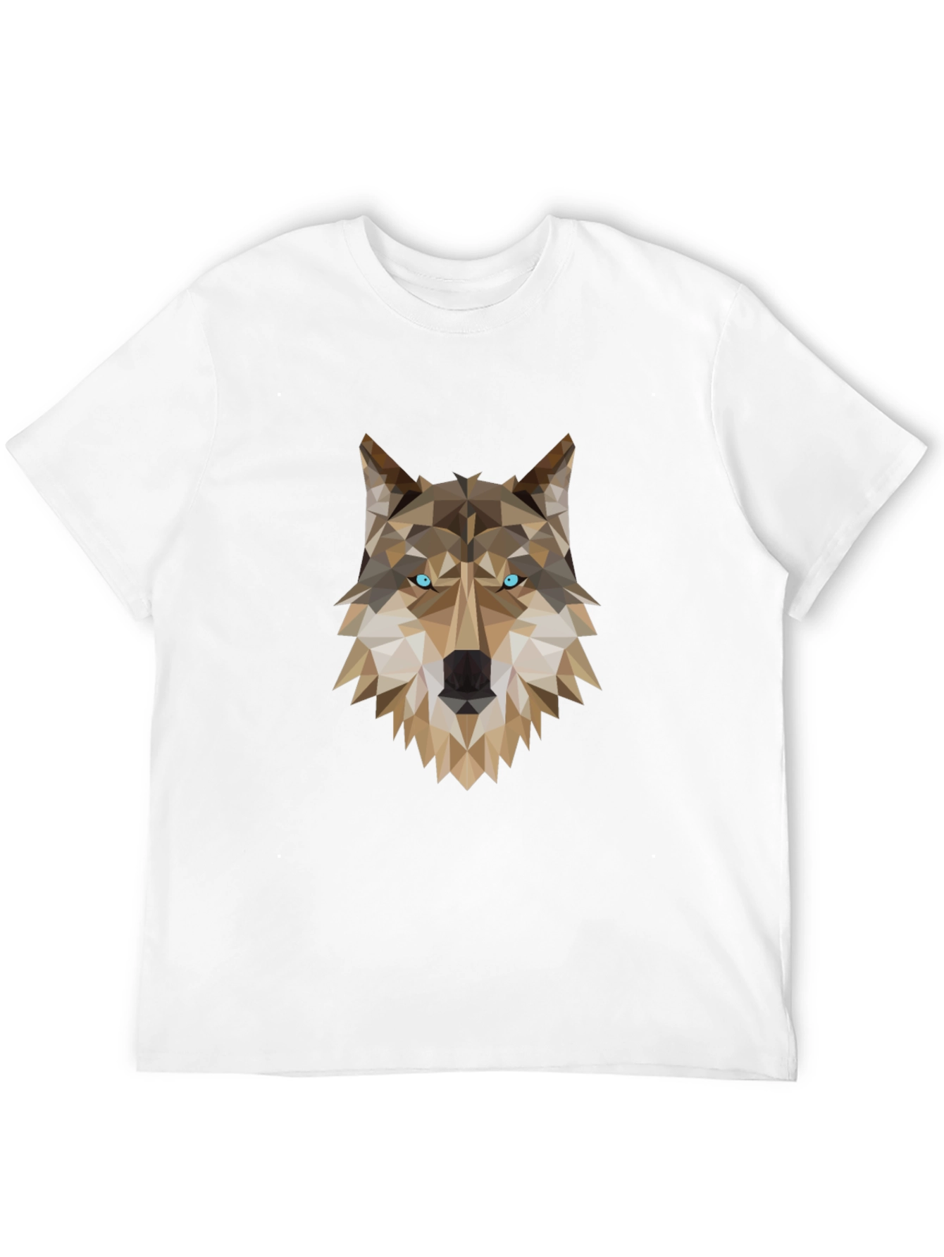 Black Geometric Wolf Graphic Tee - Black view 12