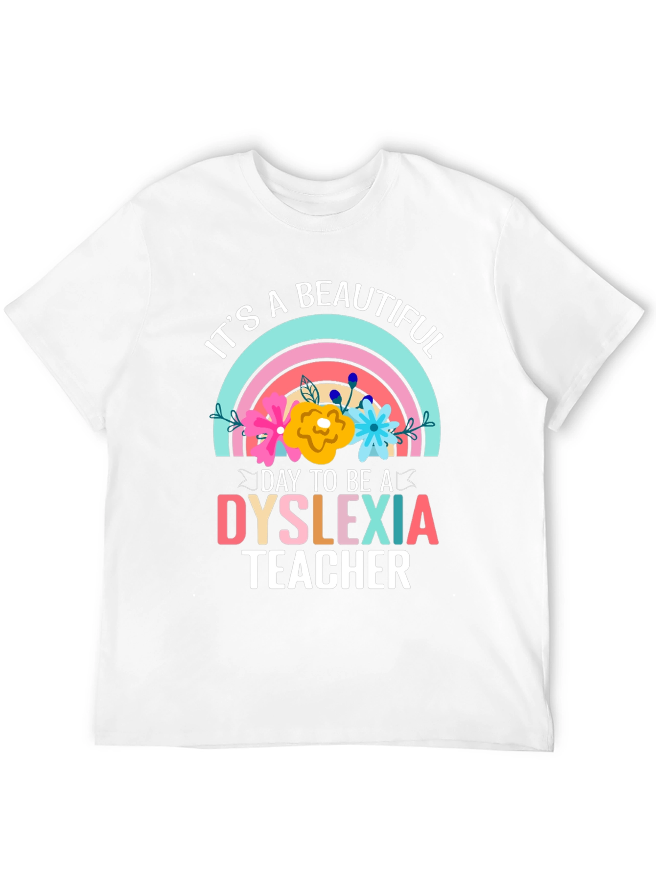 Black Dyslexia Teacher T-Shirt: It's a Beautiful Day view 12
