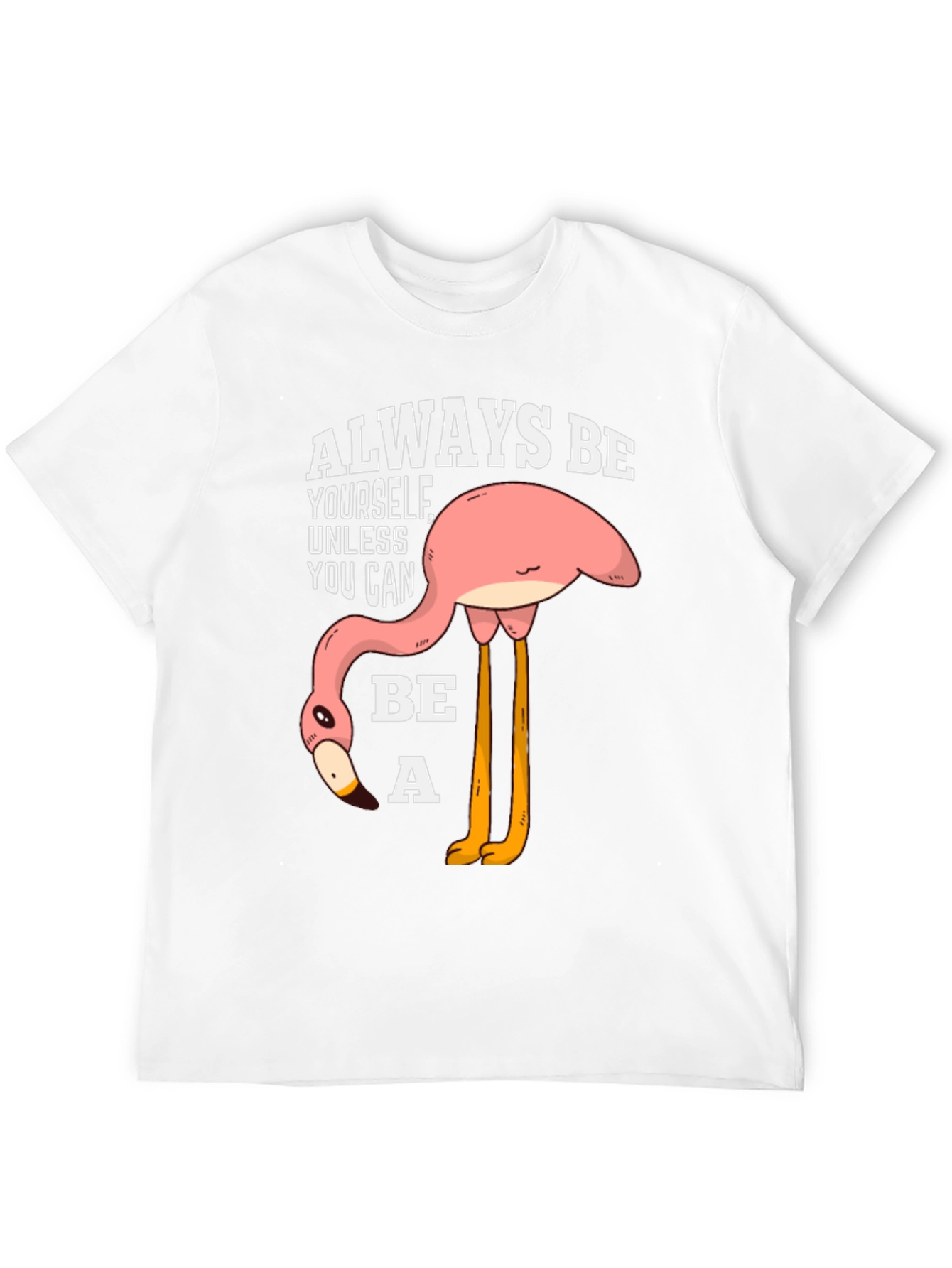 Black Funny Flamingo T-Shirt: Always Be Yourself view 12