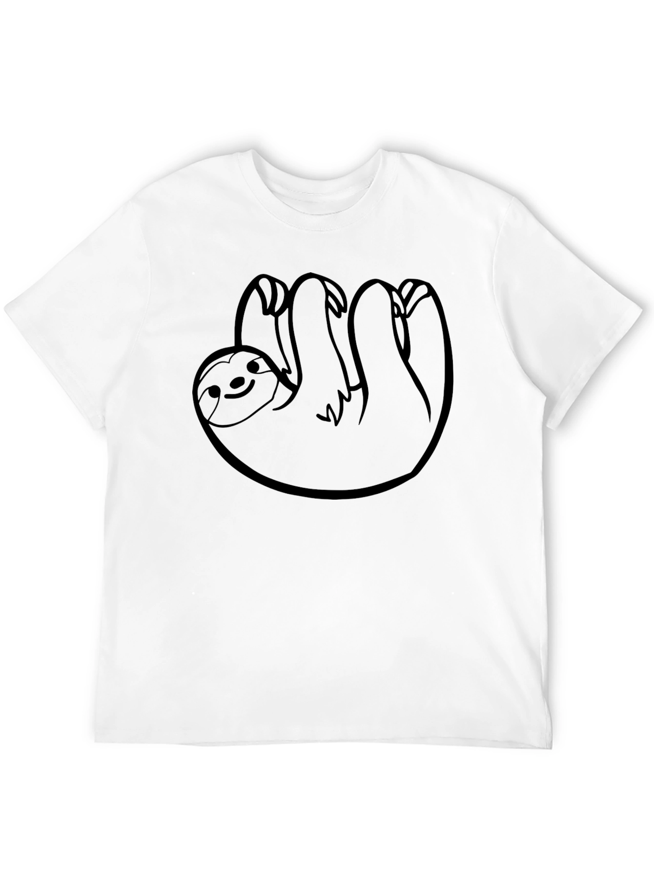 Black Men's Black Sloth Graphic T-Shirt view 12