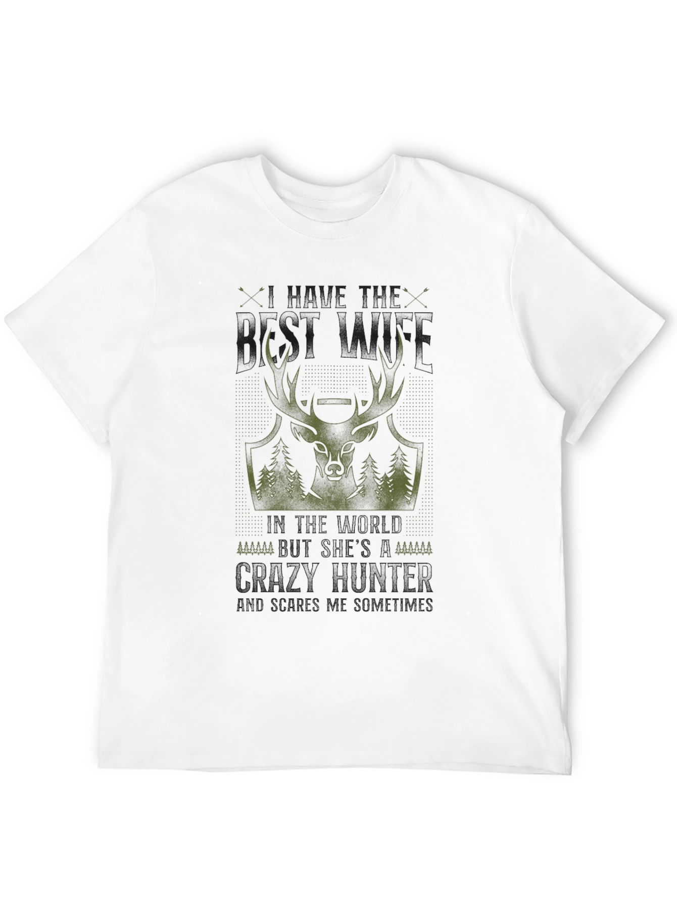 Black Deer Hunter Graphic Tee - Black Cotton T-Shirt view 12