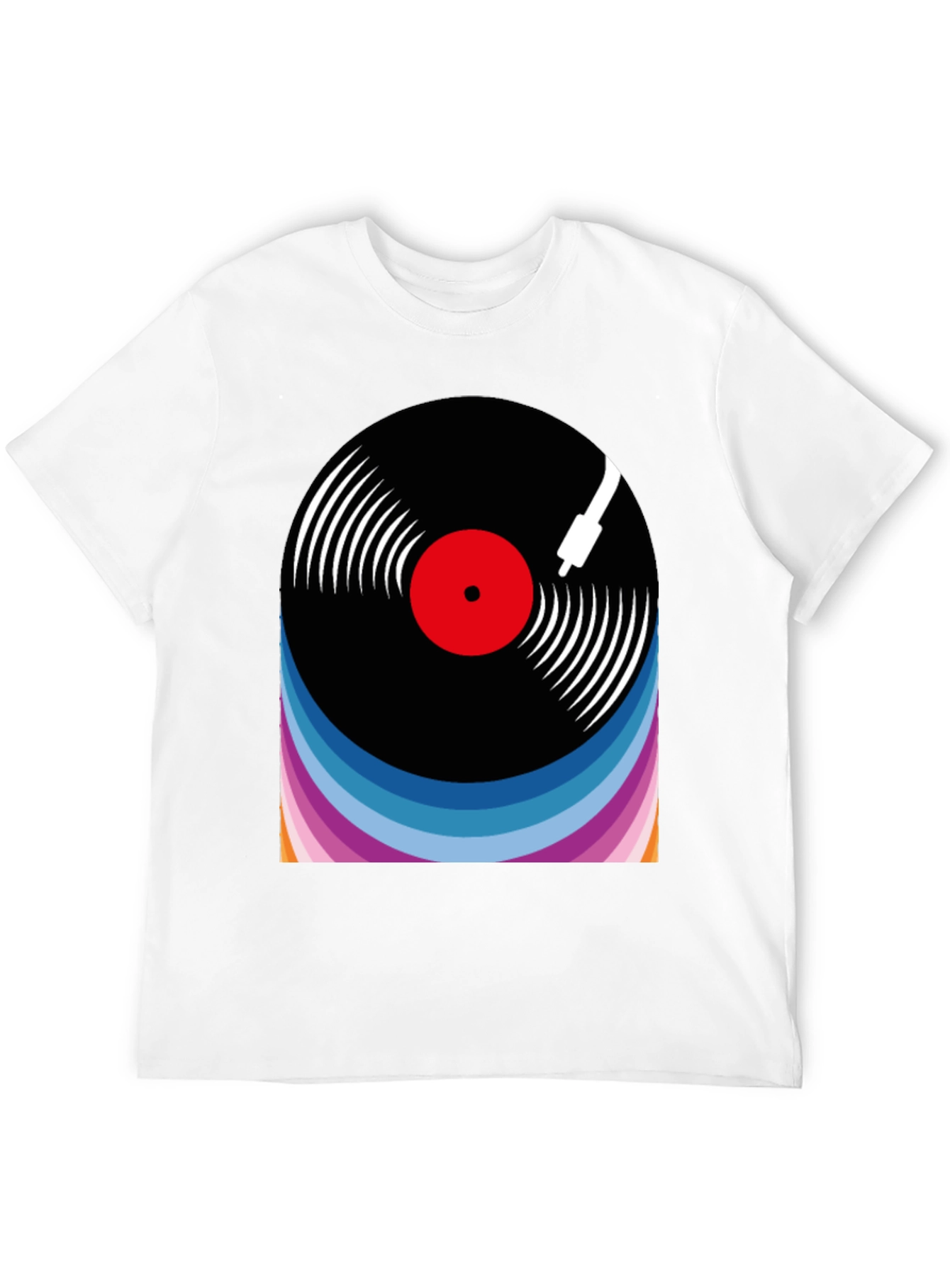 Black Retro Vinyl Record Graphic Tee view 12