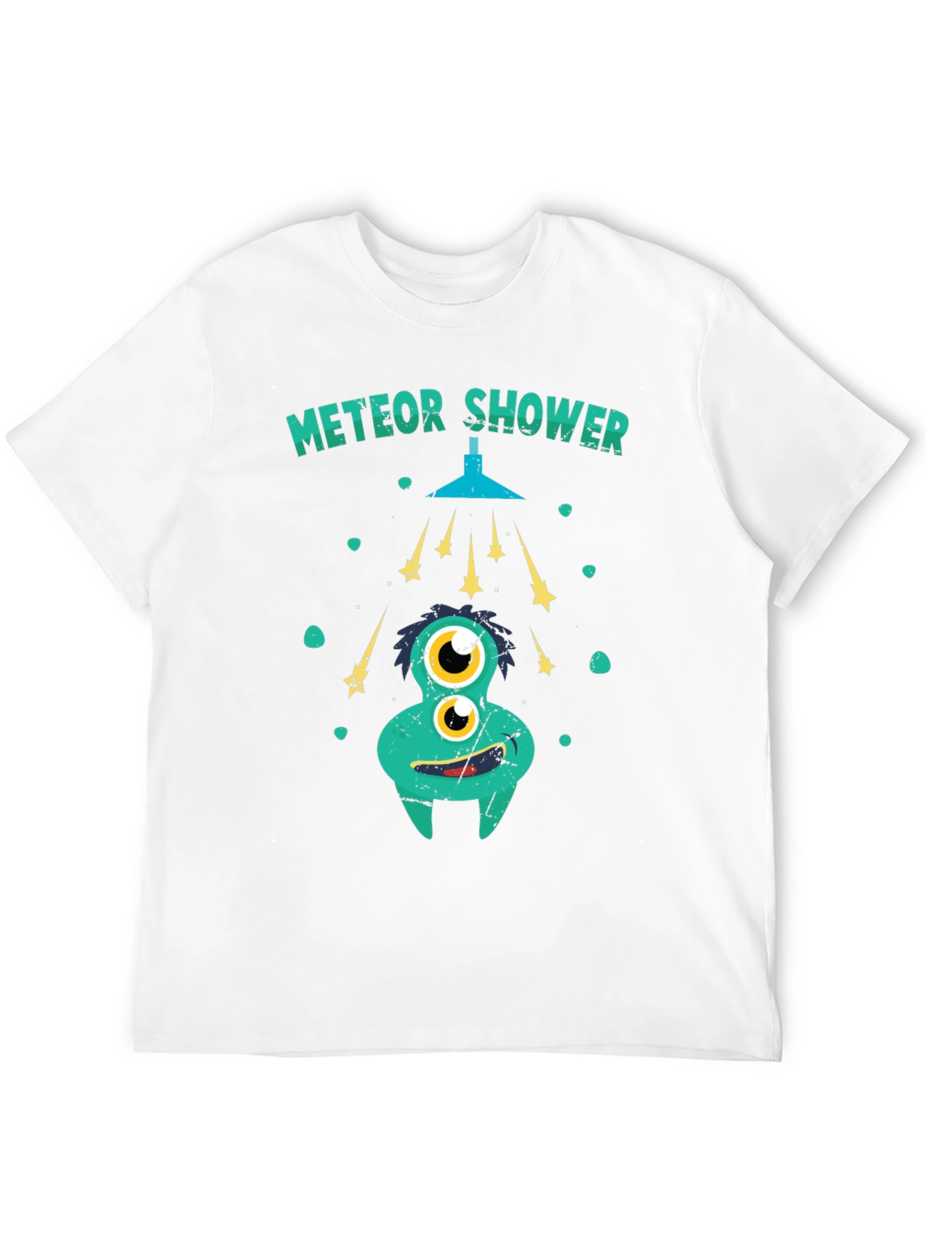 Black Meteor Shower Funny Graphic Tee view 12
