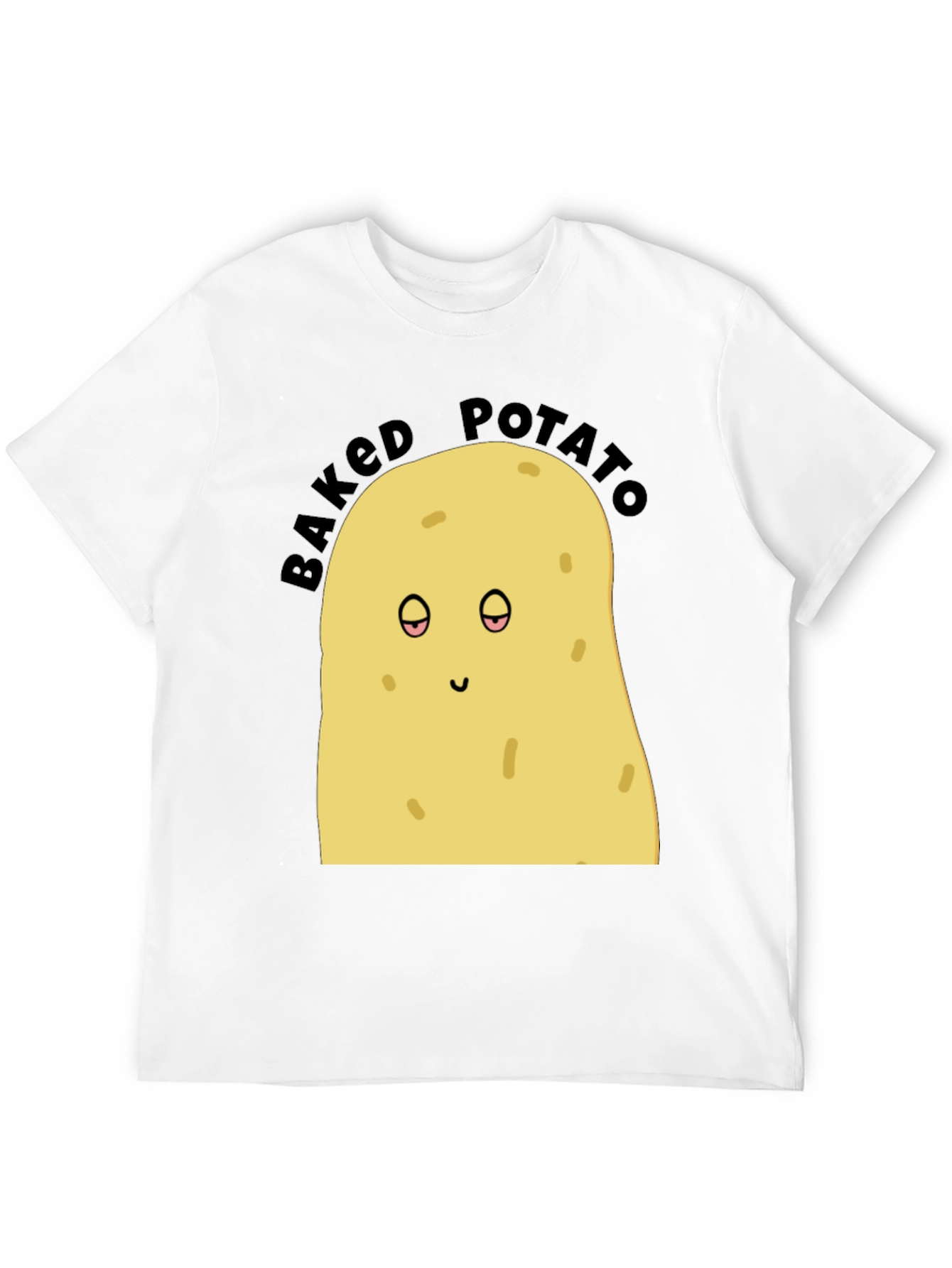 Black Baked Potato Graphic Tee - Funny Food Shirt view 12