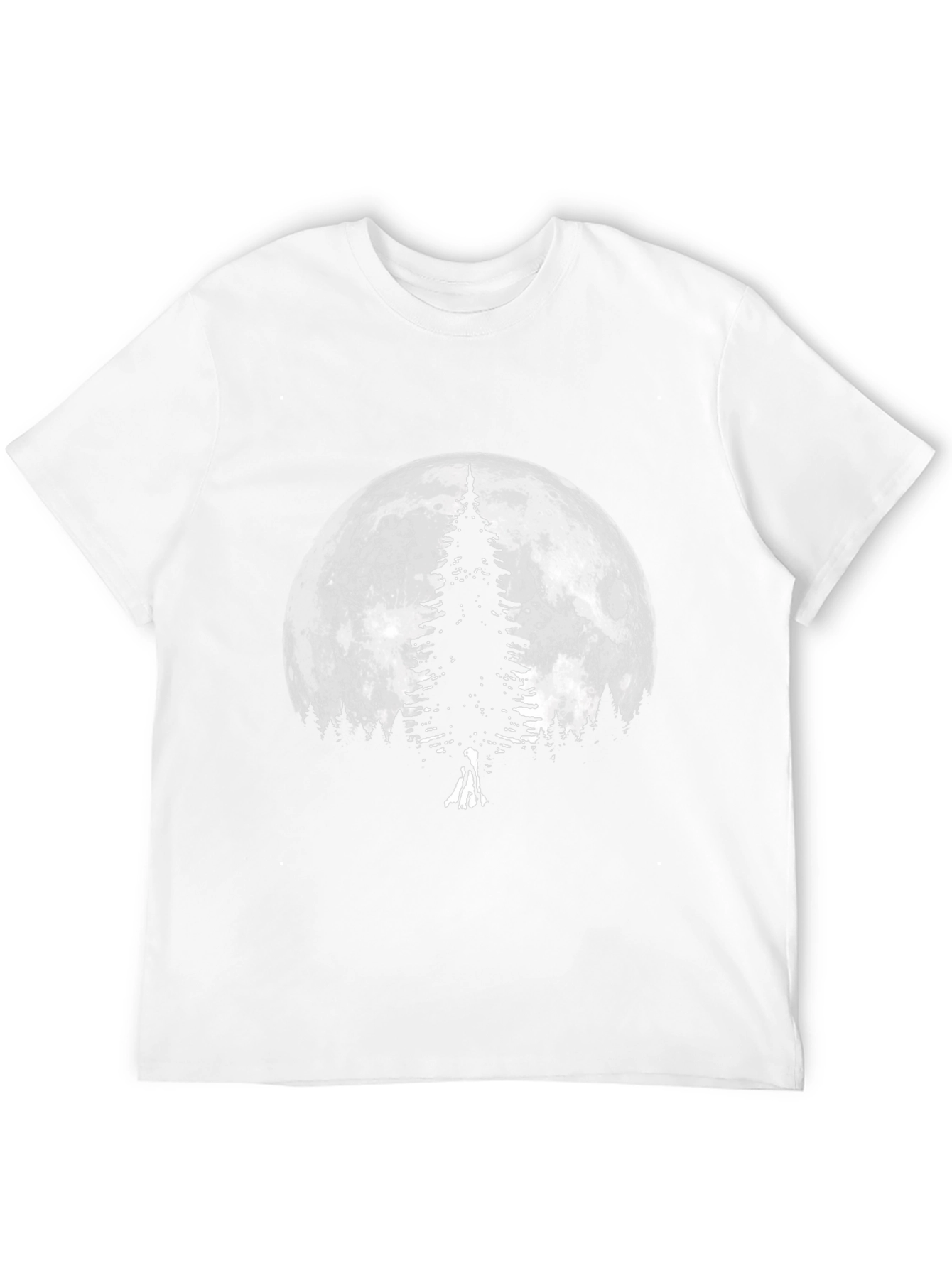 Black Moonlit Tree Graphic T-Shirt - Black view 12