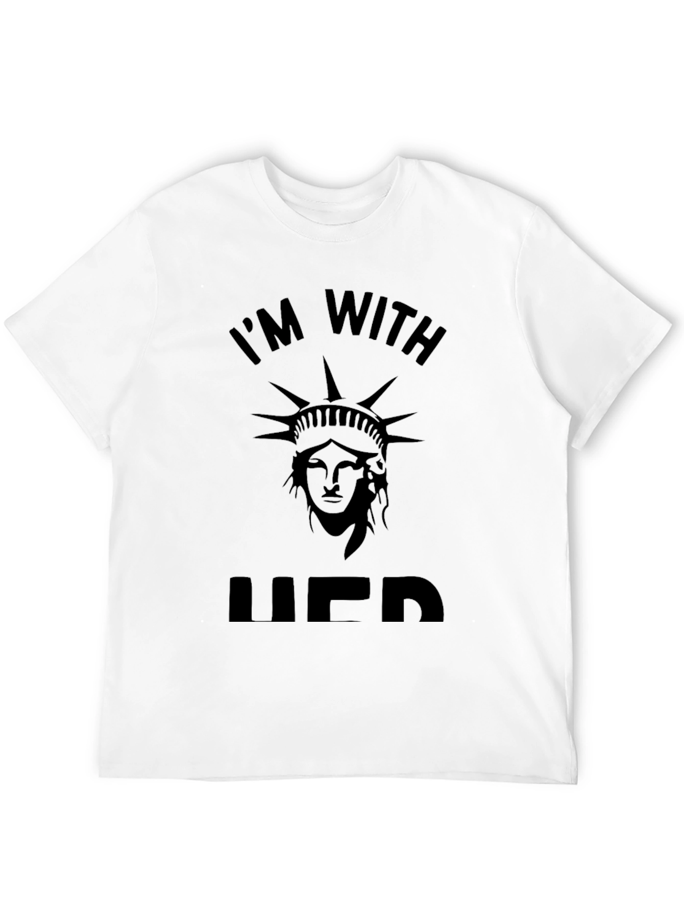 Black I'm With Her Liberty T-Shirt view 12