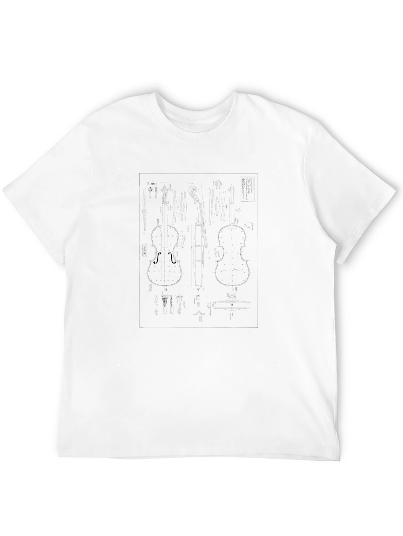 Black Violin Blueprint Graphic T-Shirt view 12