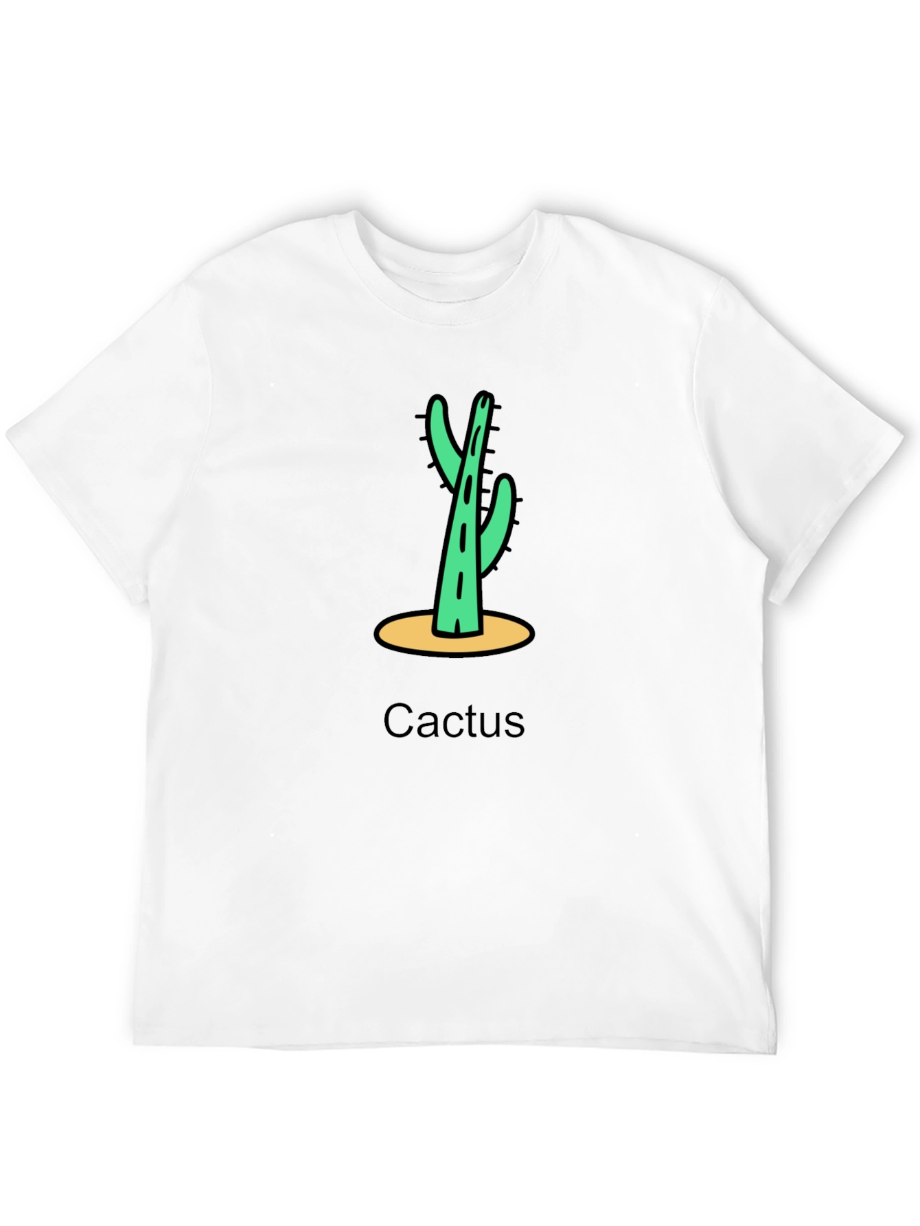 Black Cactus Graphic Tee - Casual Desert Style view 12