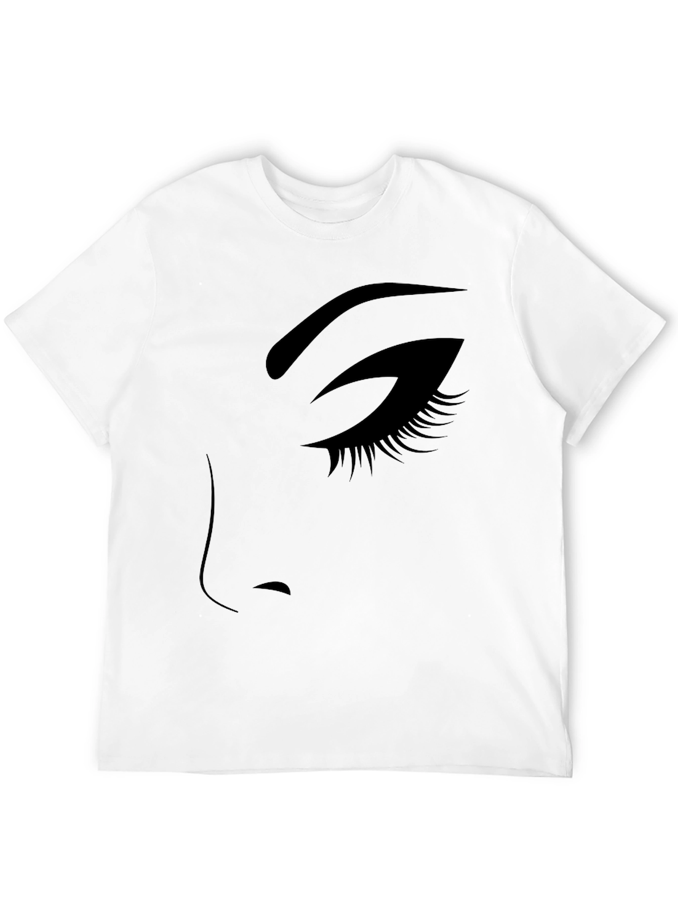 Black Elegant Eye Graphic Tee - Stylish Black T-Shirt view 12