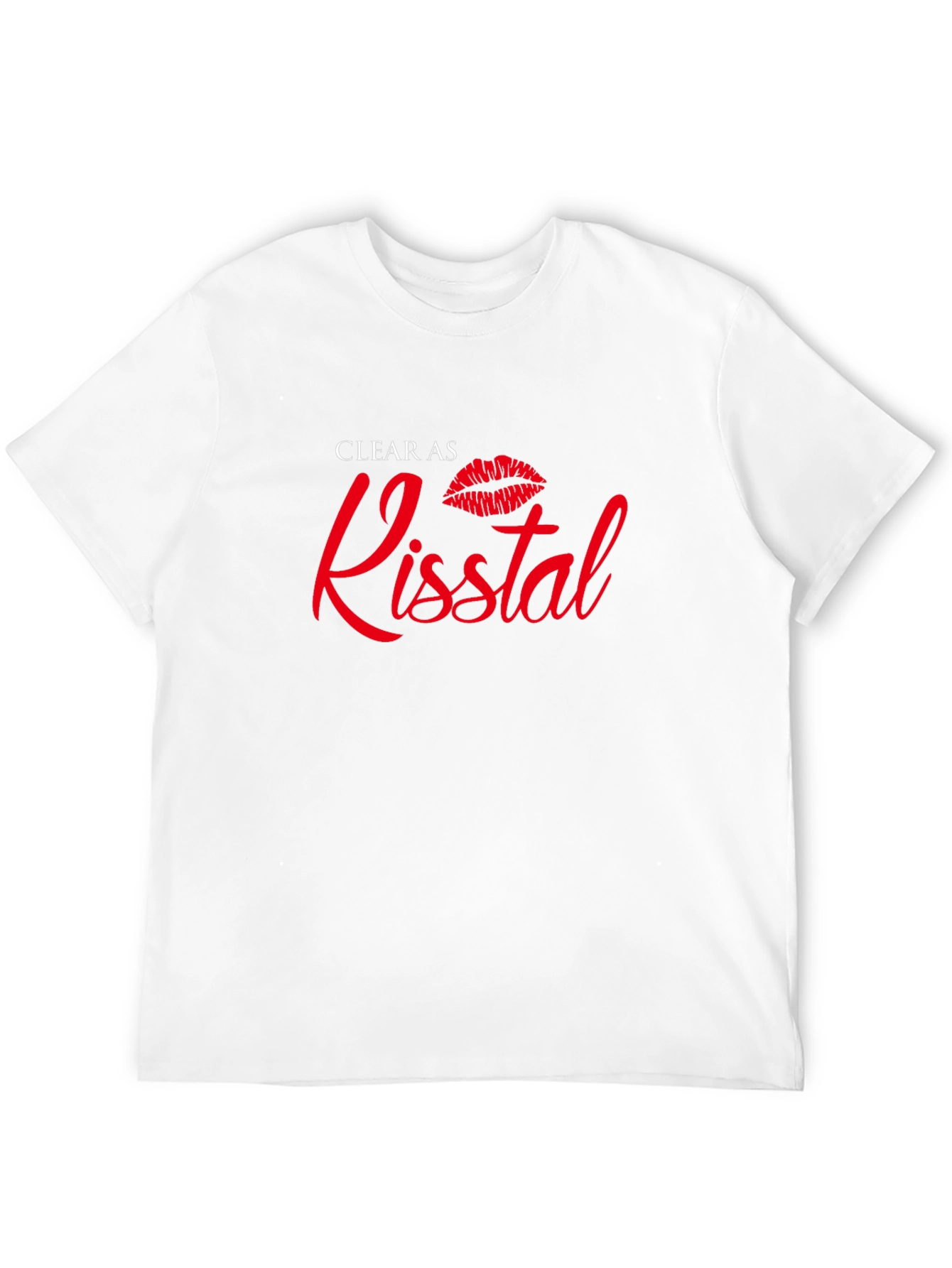 Black Clear as Kisstal Funny Lip Print Graphic Tee view 12
