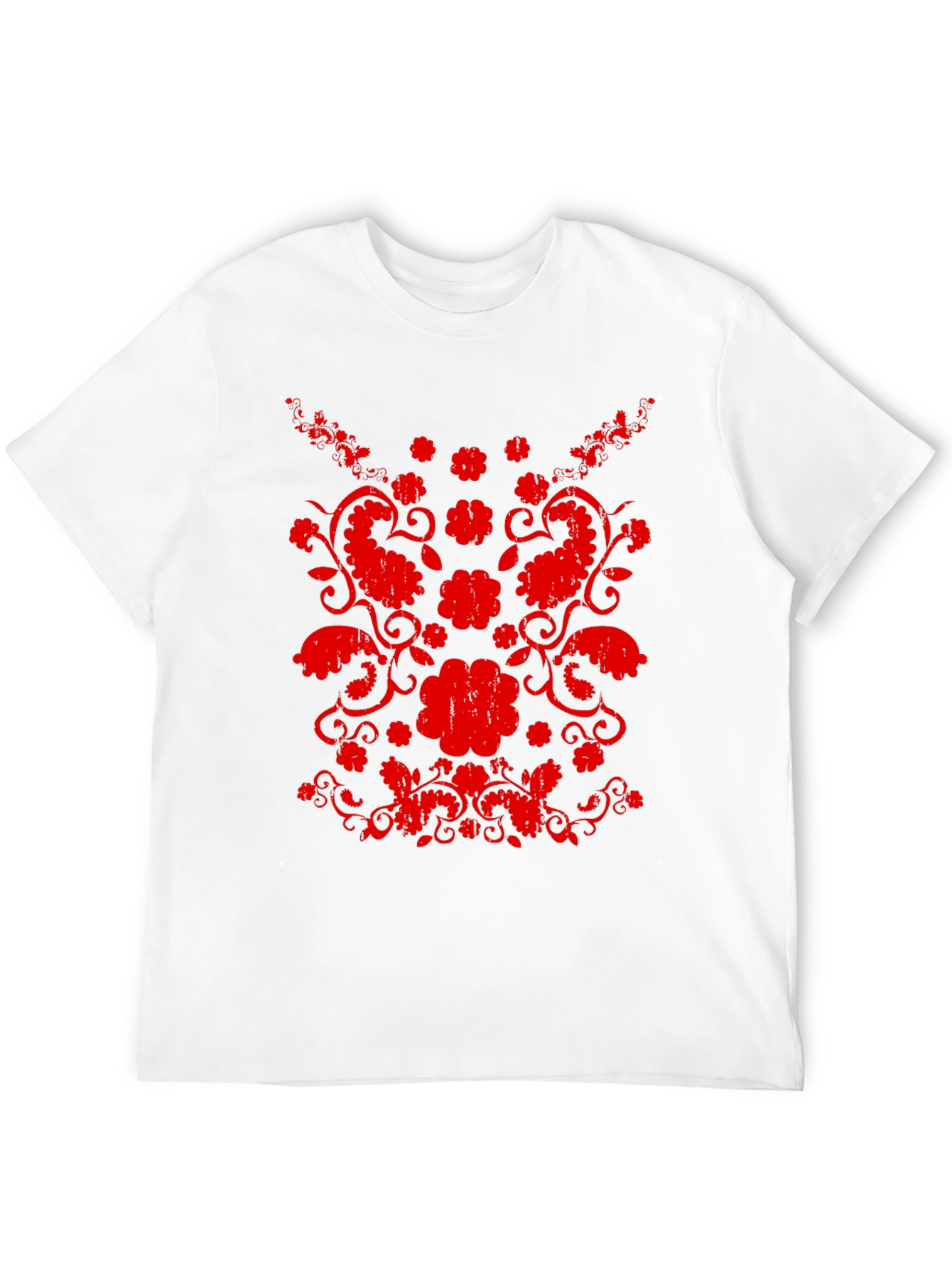 Black Floral Paisley Graphic Black T-Shirt view 12