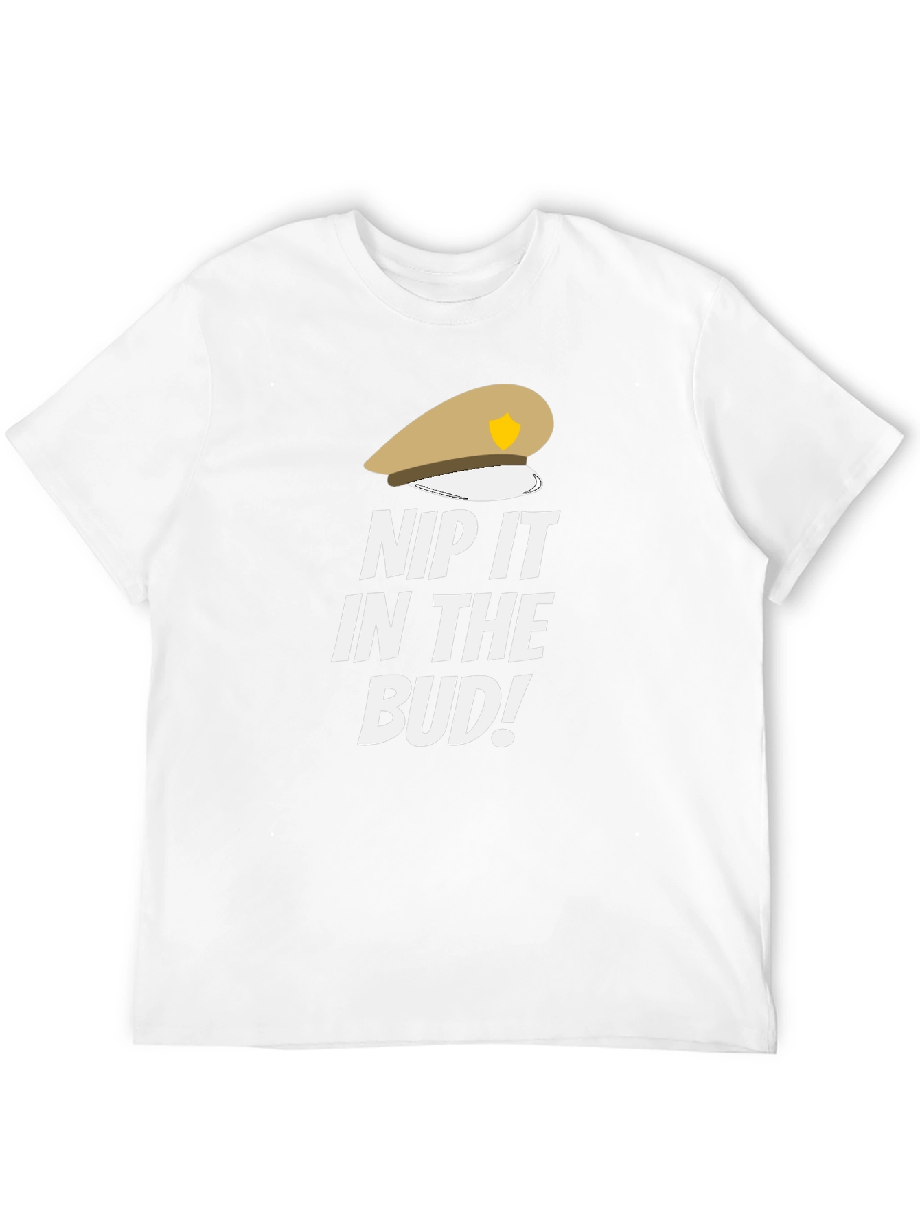 Black Nip it in the Bud! Funny T-Shirt view 12