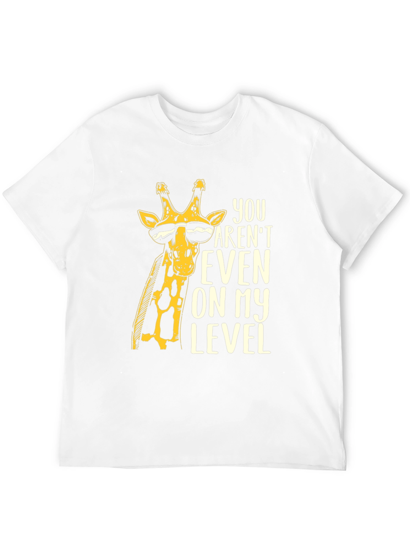 Black Funny Giraffe T-Shirt - You Aren't On My Level view 12