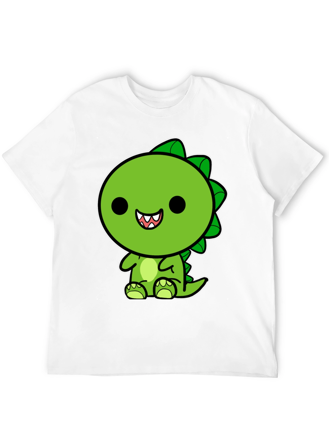 Black Cute Kawaii Dinosaur Graphic T-Shirt view 12