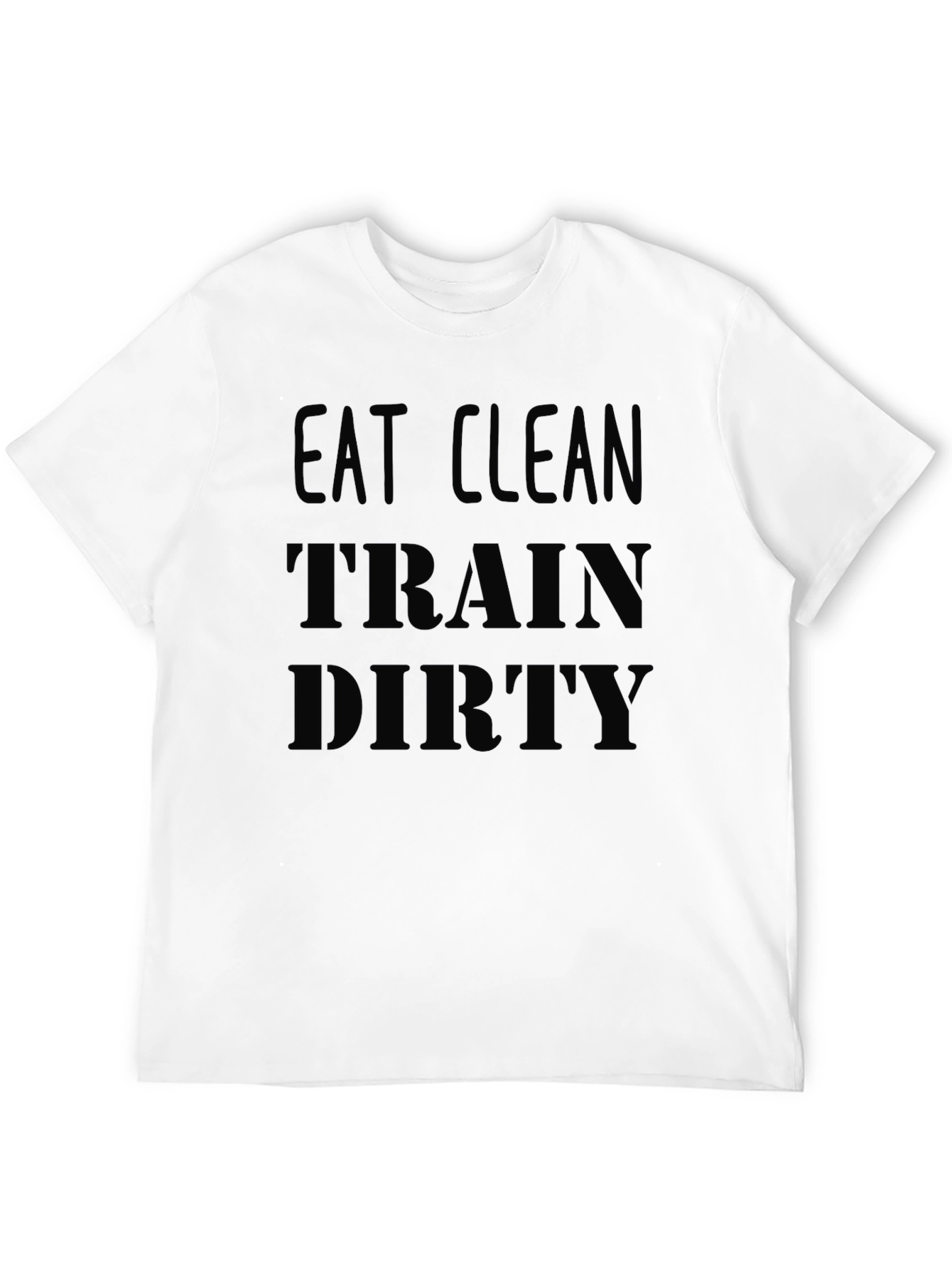 Black Eat Clean Train Dirty Graphic T-Shirt - Black view 12