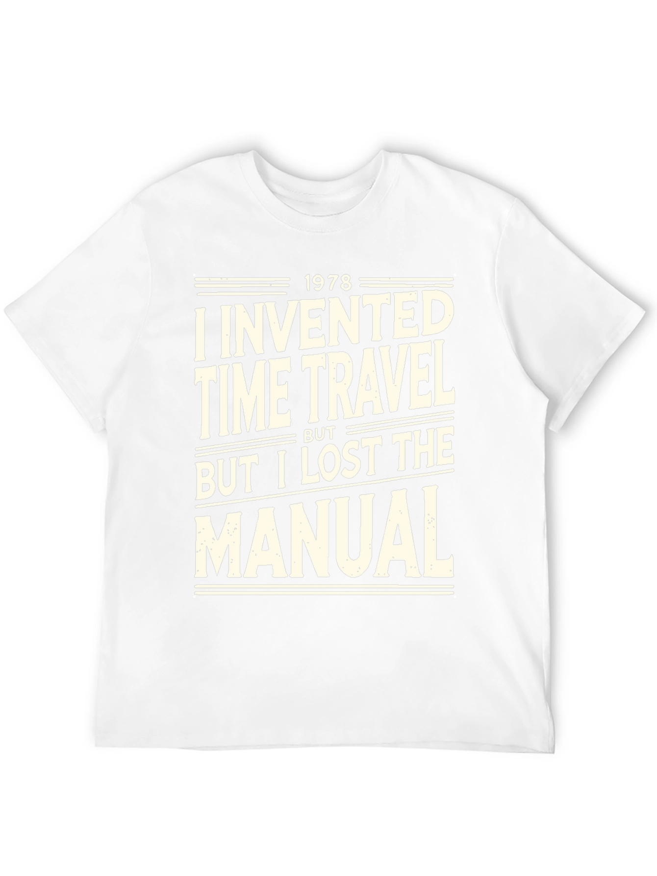 Black Time Travel Humor Graphic Tee - Lost Manual view 12