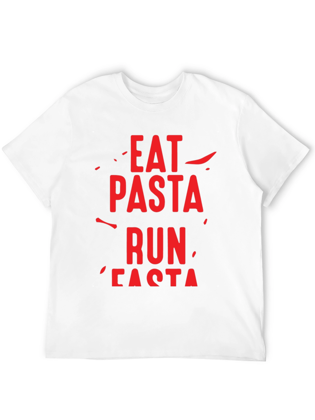 Black Eat Pasta Run Fasta Graphic T-Shirt view 12