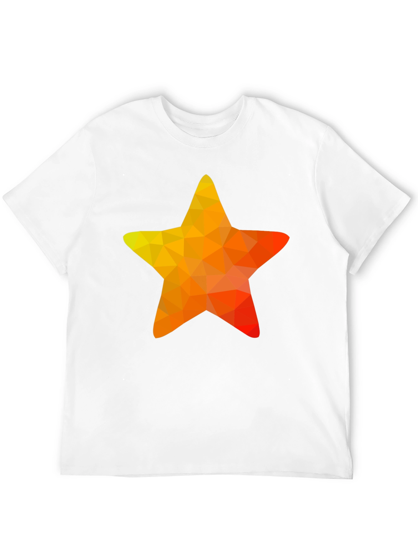 Black Geometric Star Graphic Tee - Casual Black T-Shirt view 12