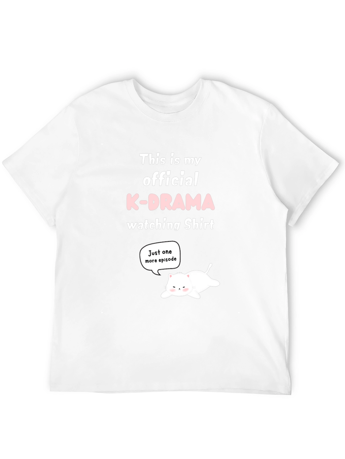 Black K-Drama Watching Shirt - Funny Cat Tee view 12