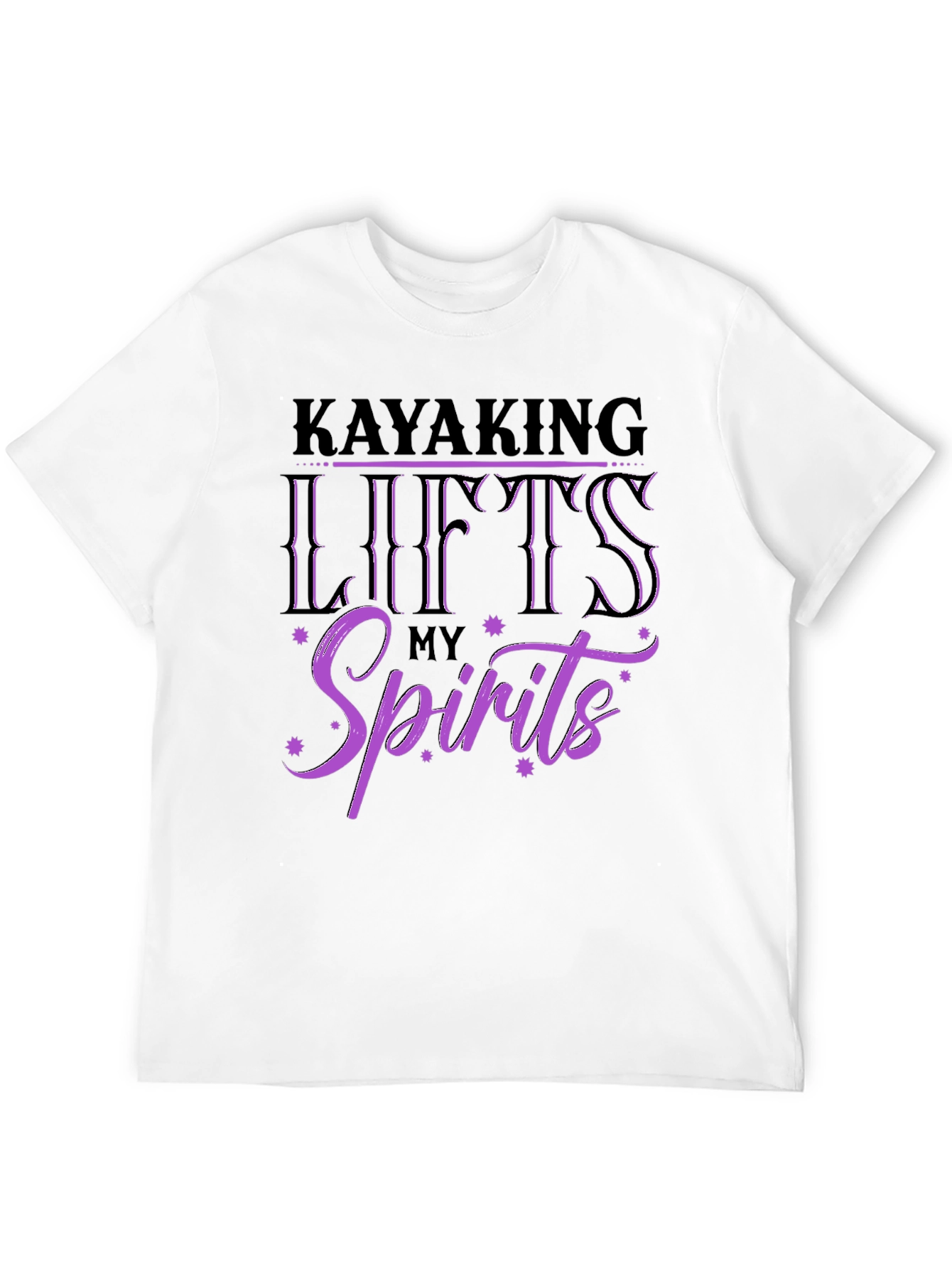Black Kayaking Lifts My Spirits Graphic Tee view 12