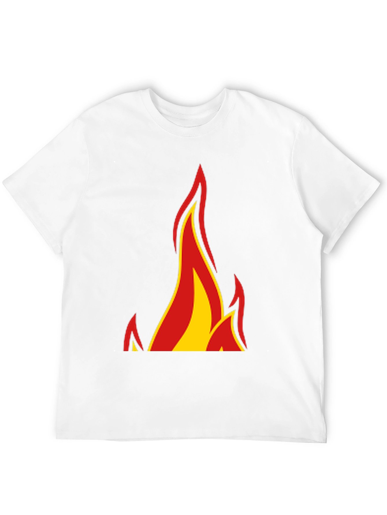 Black Fiery Graphic Tee - Bold Flame Design, Black Cotton Shirt view 12