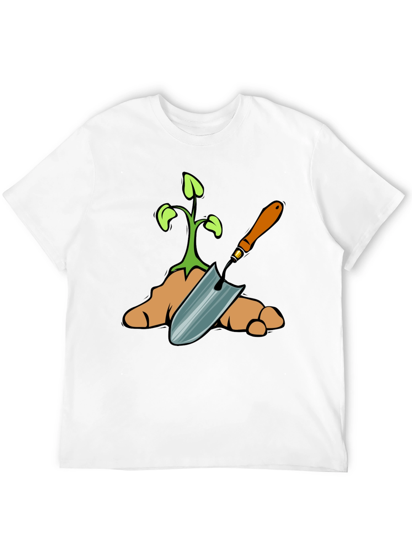 Black Gardening T-Shirt - Sprout & Trowel Design view 12