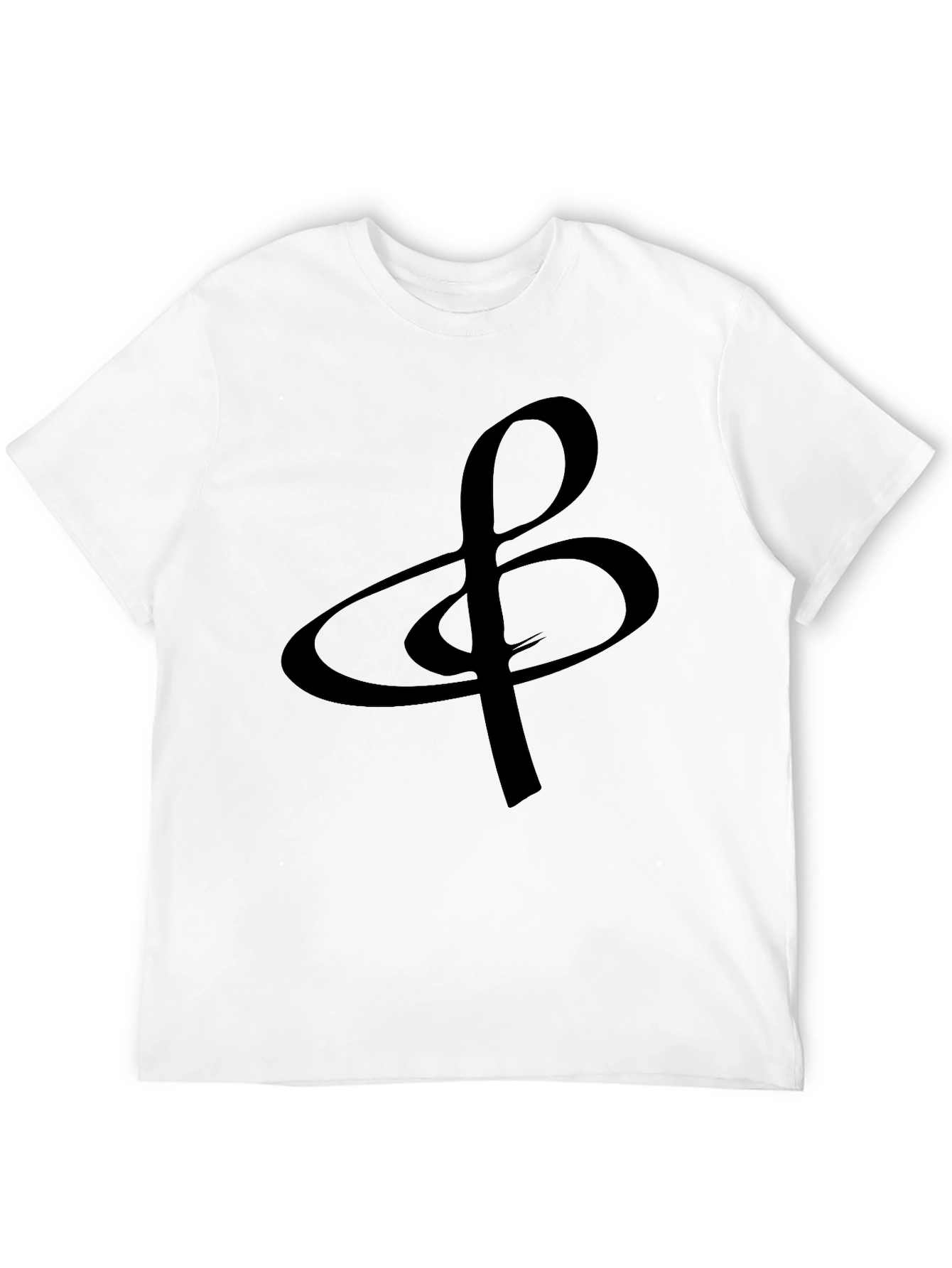 Black Elegant Musical Treble Clef Black Graphic Tee view 12