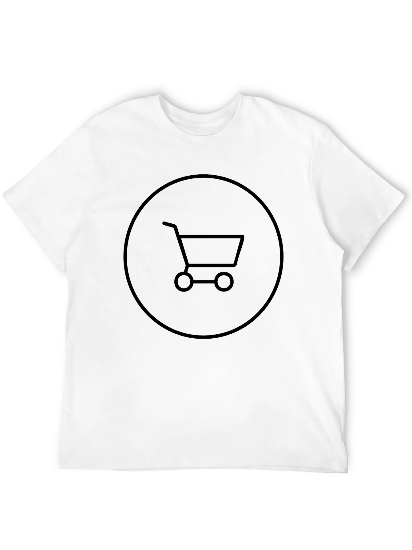 Shopping Cart Graphic Tee - Black Cotton Comfort - 12