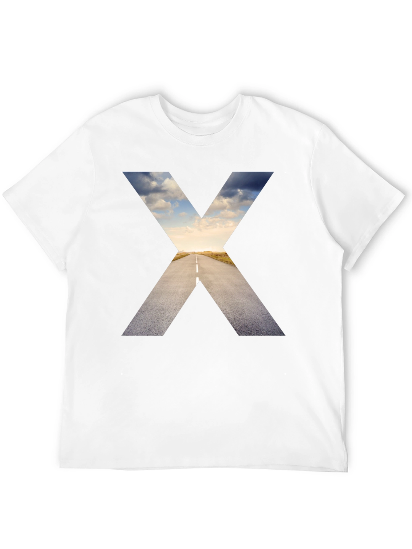 Black Road to Horizon Graphic Tee - Black Cotton Shirt view 12