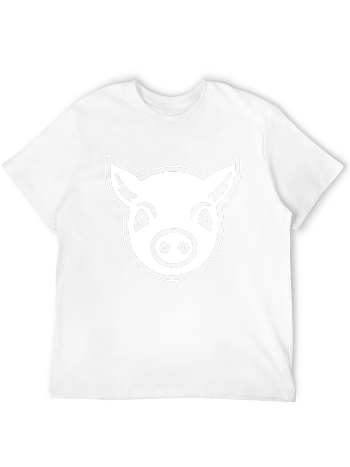 Black Pig Face Graphic T-Shirt - Black Cotton Tee view 12